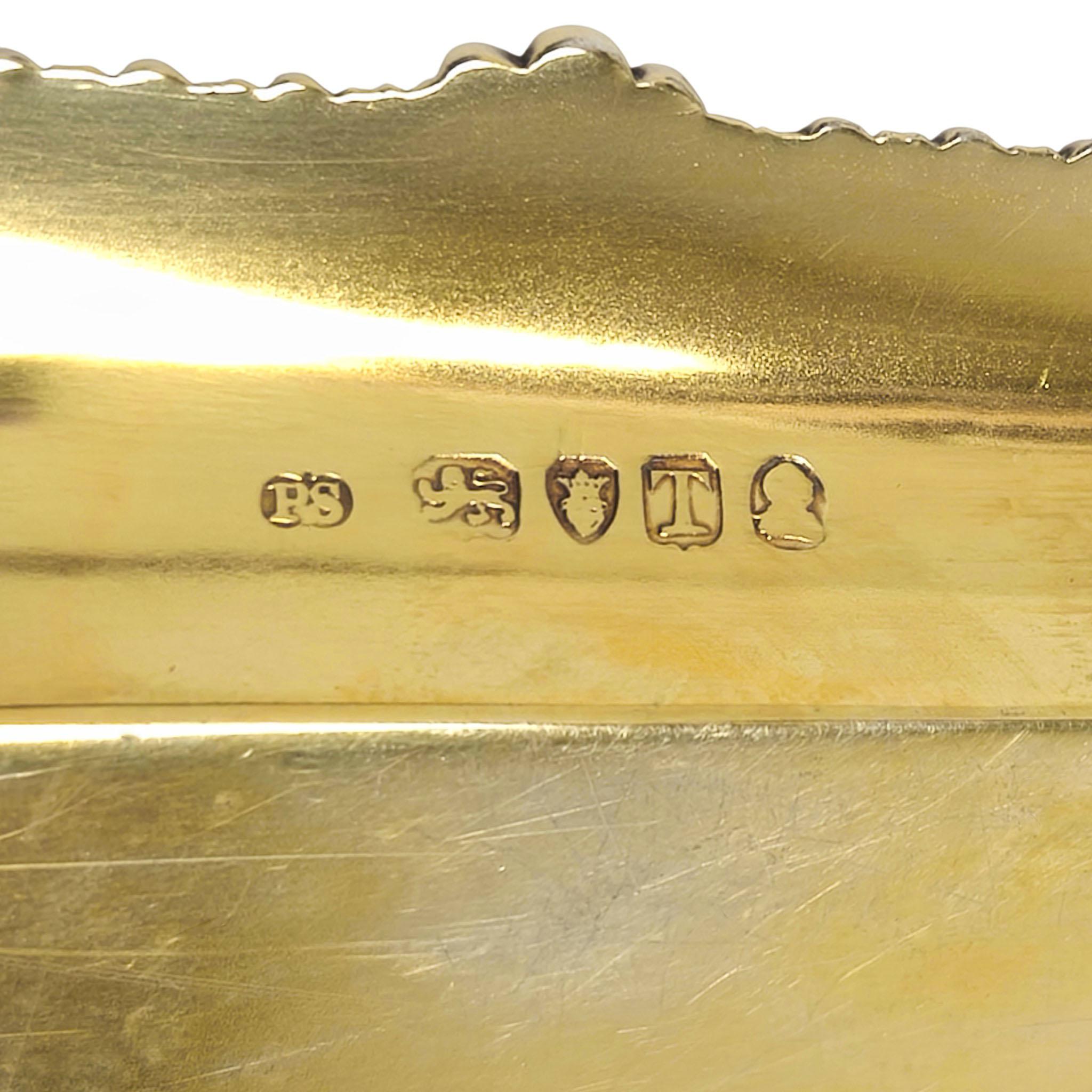 Paar georgische Sterling Silber vergoldet Snuffer Tabletts / Stift Tabletts 1814 Paul Storr (Sterlingsilber) im Angebot