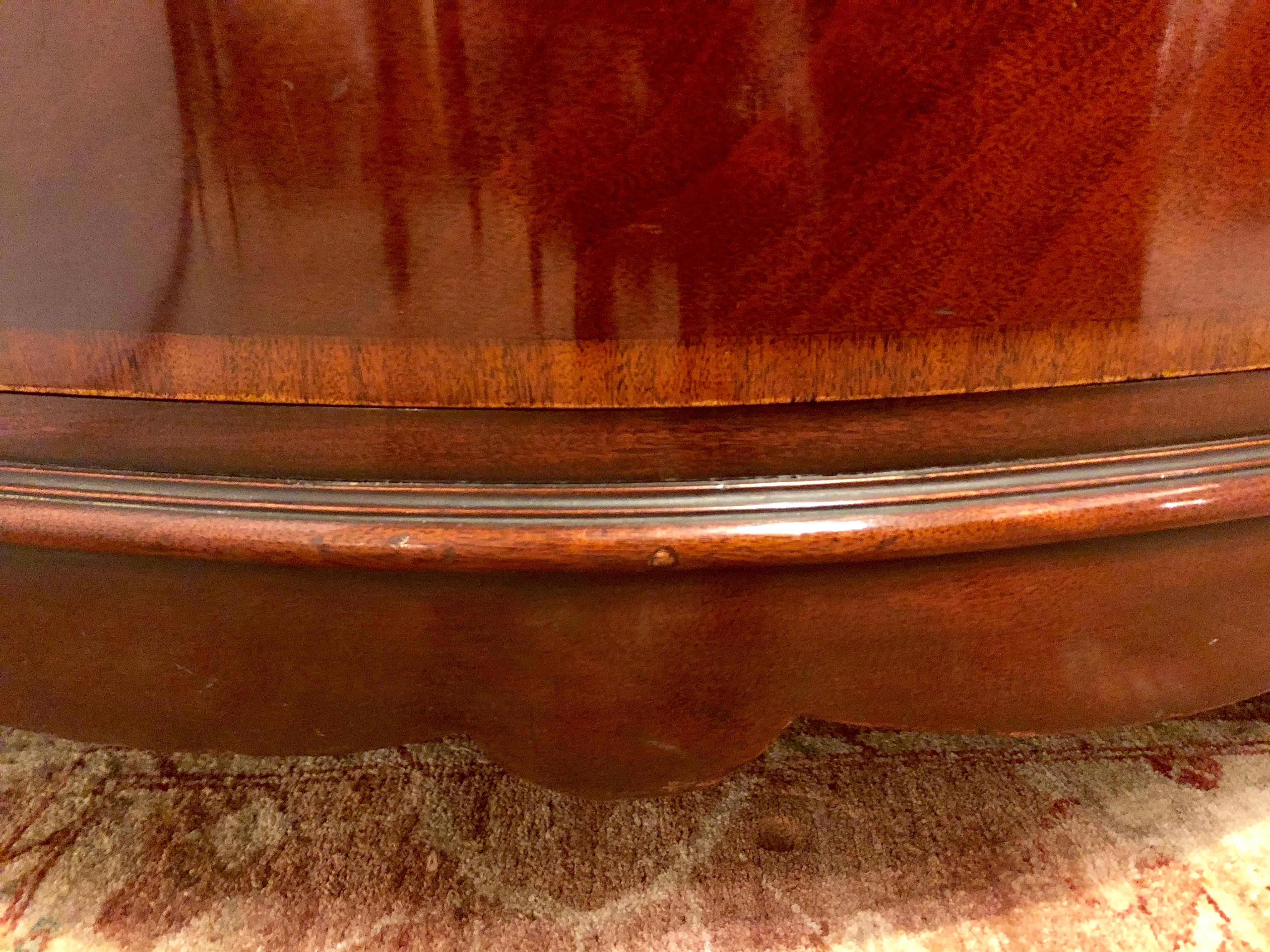 Pair of Georgian Style Banded Mahogany Serpentine Front Commodes by Fancher Furn 3