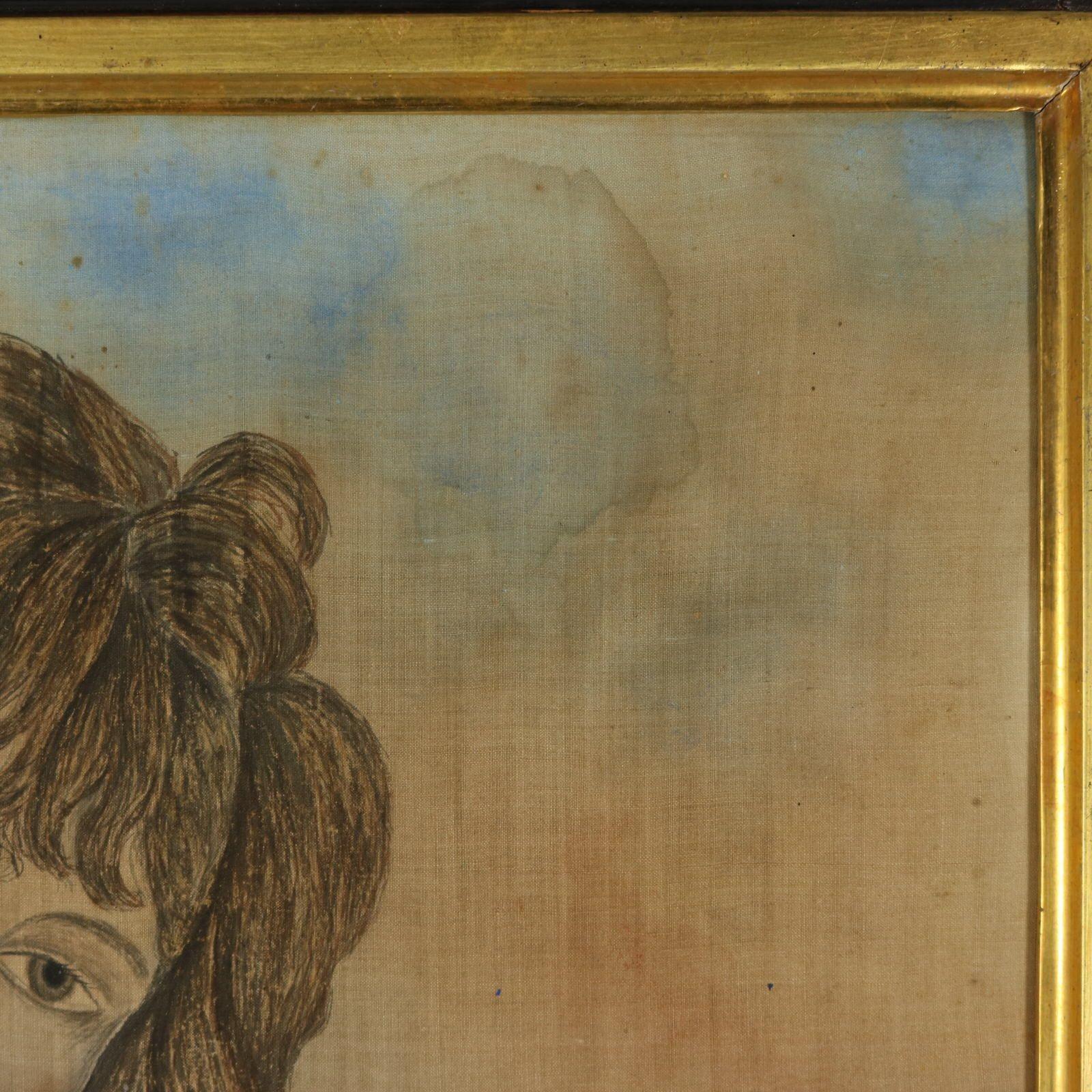 Paire de tableaux géorgiens brodés en laine représentant des filles avec des animaux en vente 7