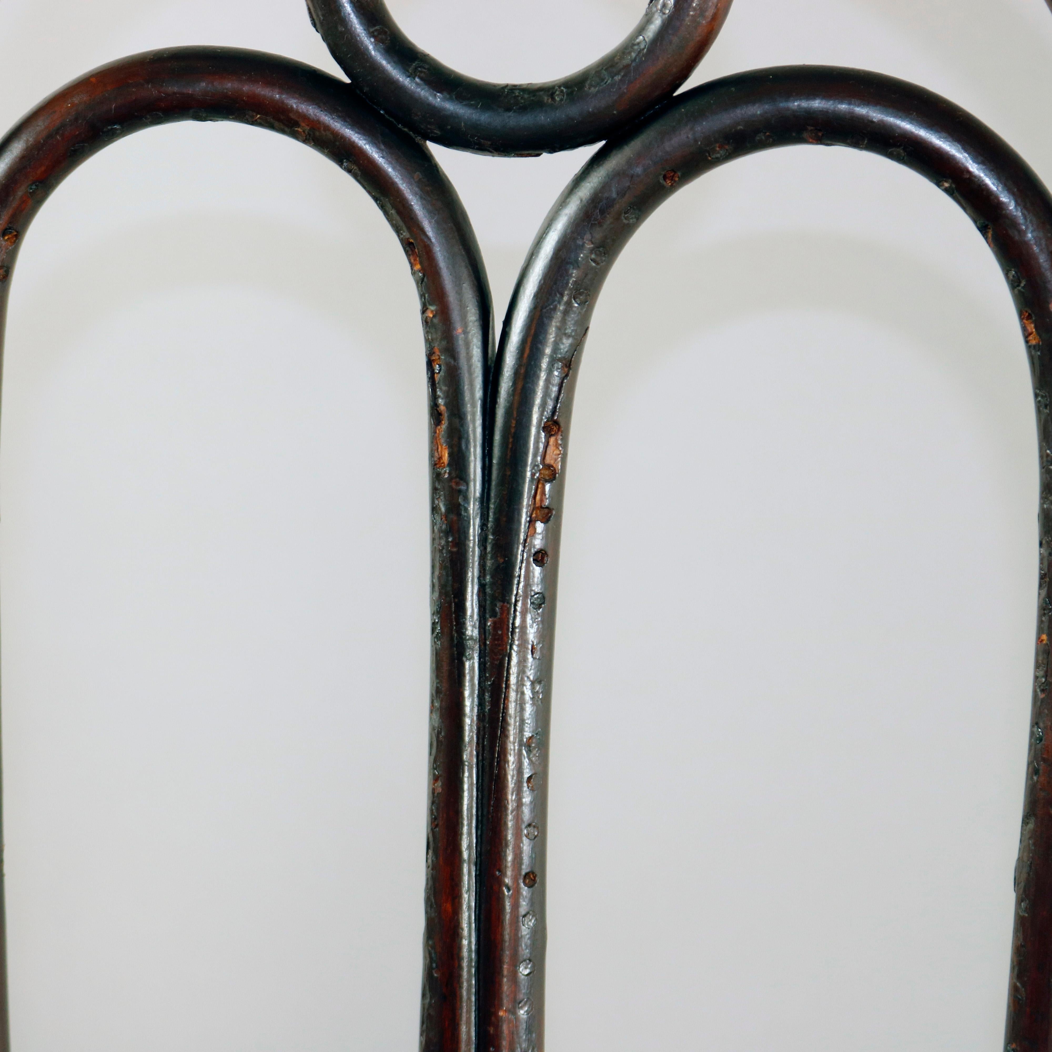 Pair of German Michael Thonet Tall Back Bentwood Chairs, Signed, 20th Century 2