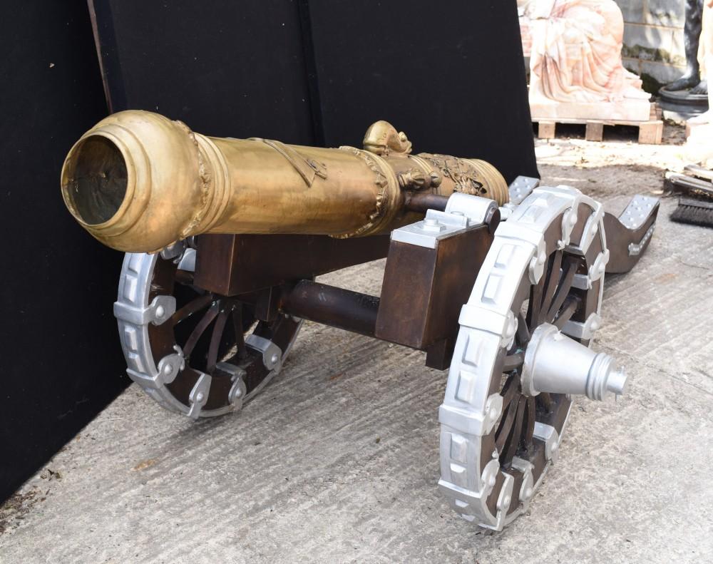 Pair Giant French Bronze Cannons, Military Artillery For Sale 5