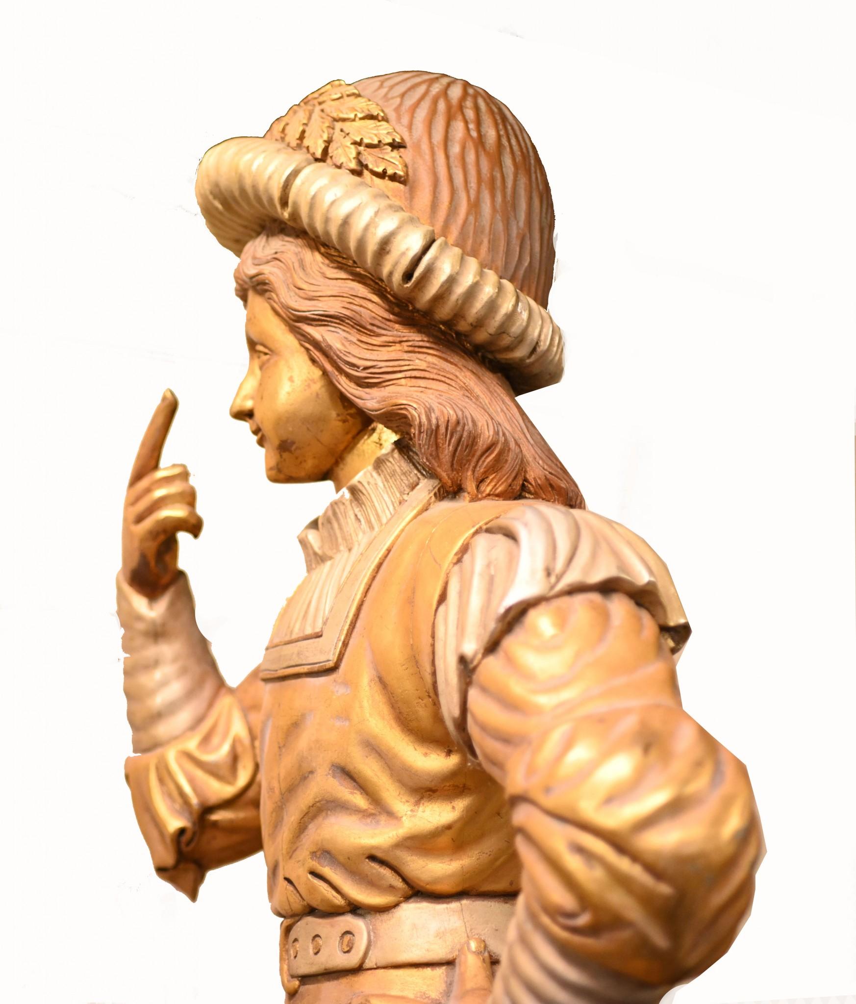 Fin du 20e siècle Paire de géantes statues de garçons de la Renaissance italienne, Fayre médiévale en vente