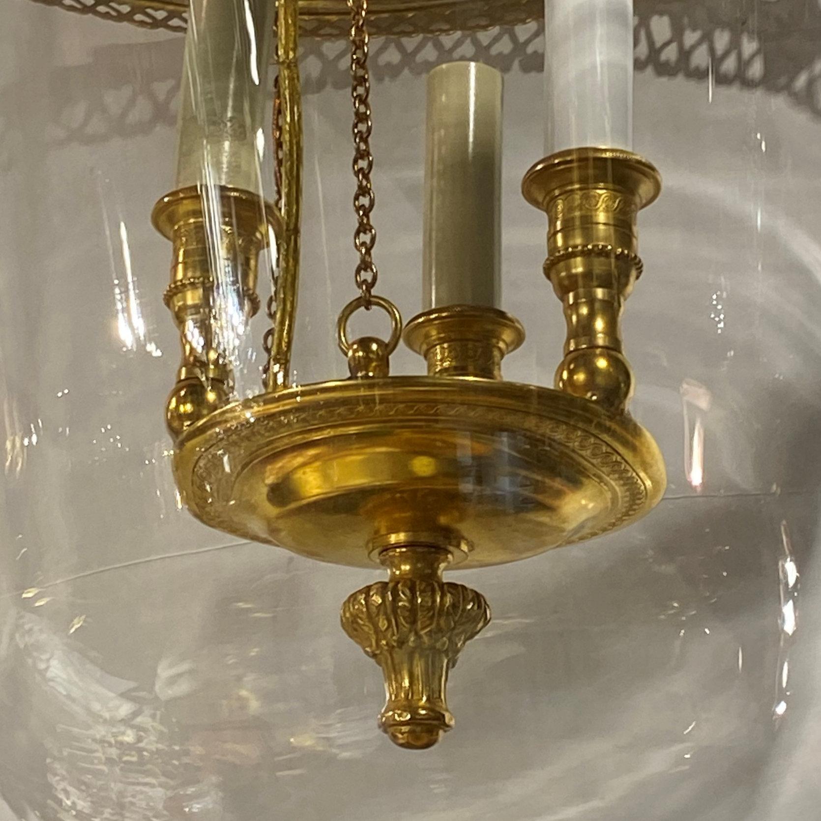 Pair of Gilt Bronze and Glass Lanterns 3
