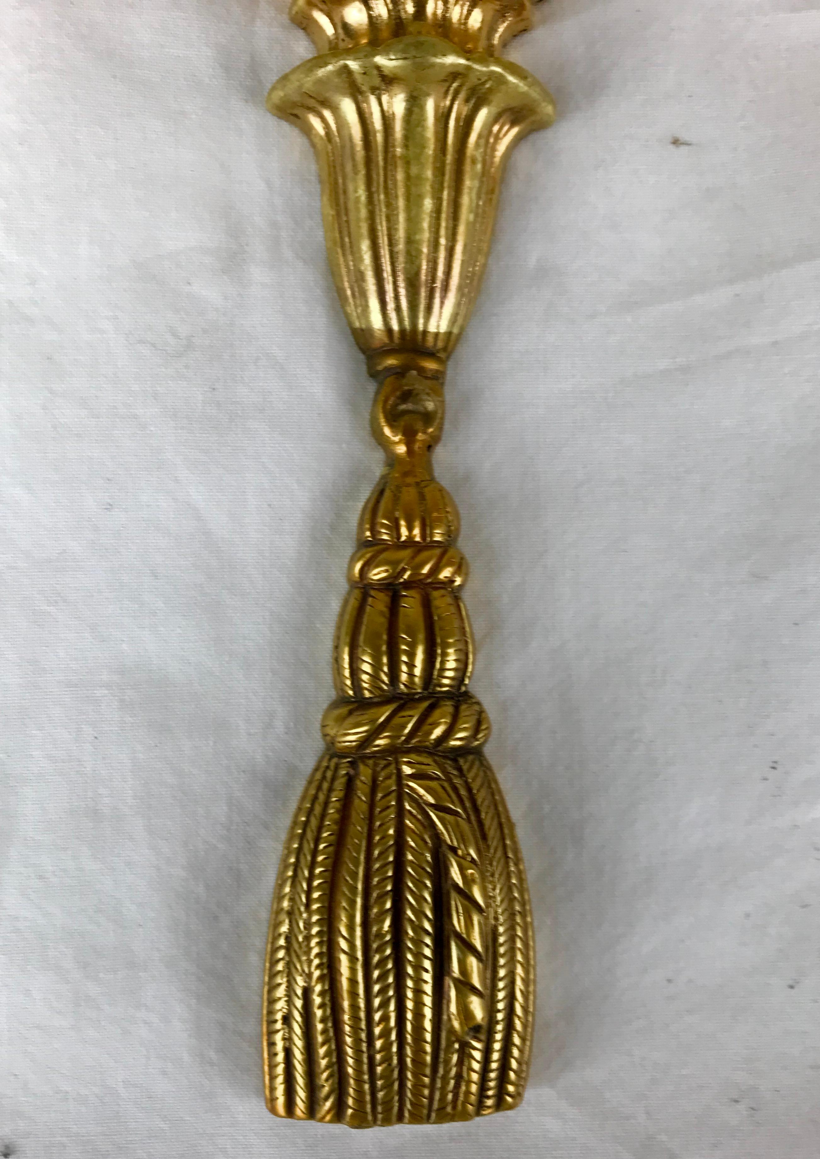 19th Century Pair Gilt Bronze Early Georgian Style Sconces Attributed to E. F. Caldwell For Sale