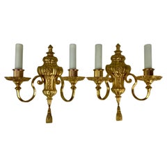 Paar vergoldete Bronze-Wandleuchter im frühen georgianischen Stil, E. F. Caldwell zugeschrieben
