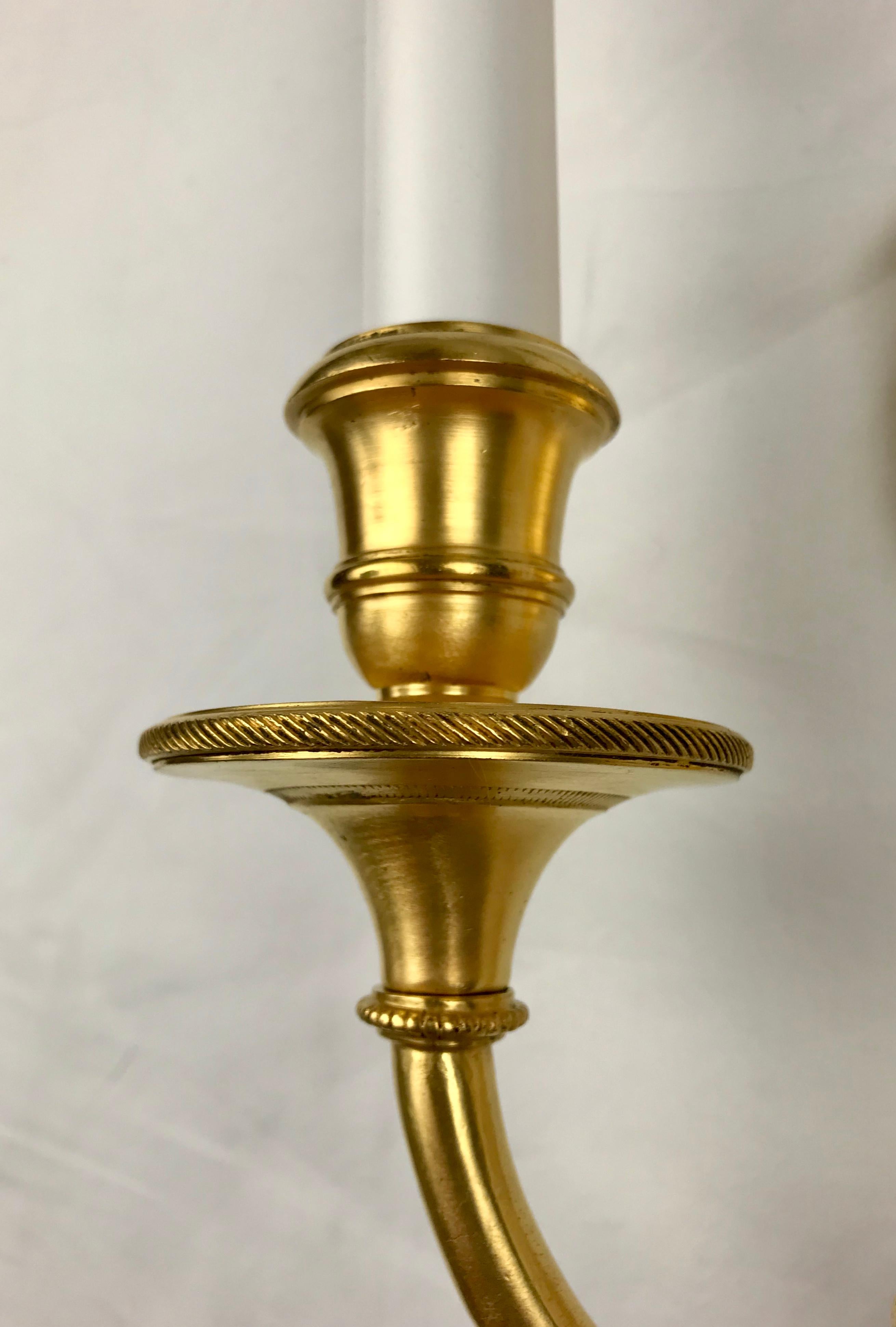 Americano Coppia di sconsole in bronzo dorato in stile Impero di E. F. A. Caldwell in vendita