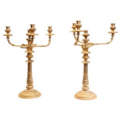 Pair Gilt Candelabras Matthew Boulton Regency Candles