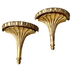 Pair Gilt Carved Brackets