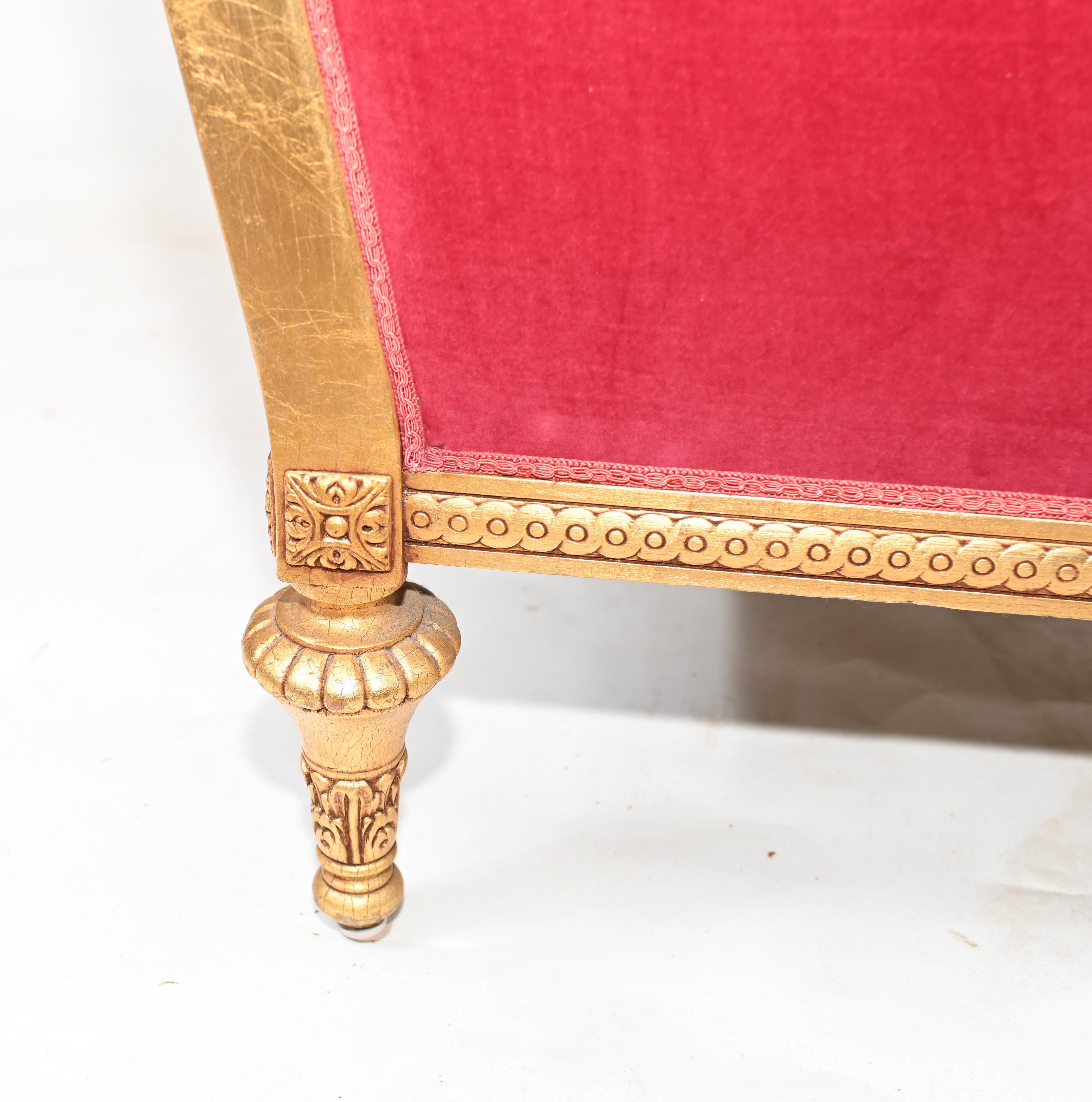 Pair Gilt French Arm Chairs Empire Fauteuils For Sale 9