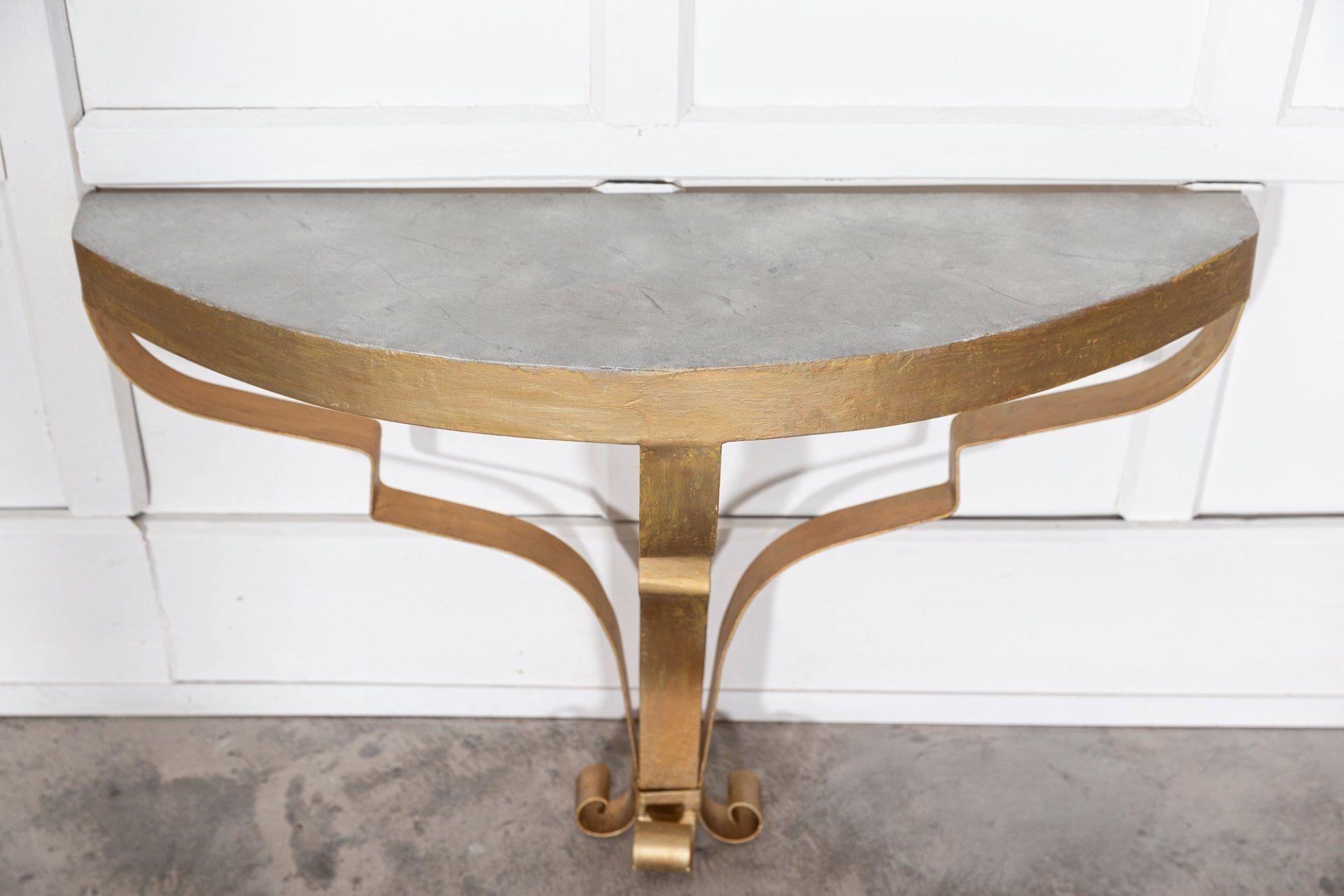 Pair Gilt Iron Console Tables In Good Condition For Sale In Staffordshire, GB