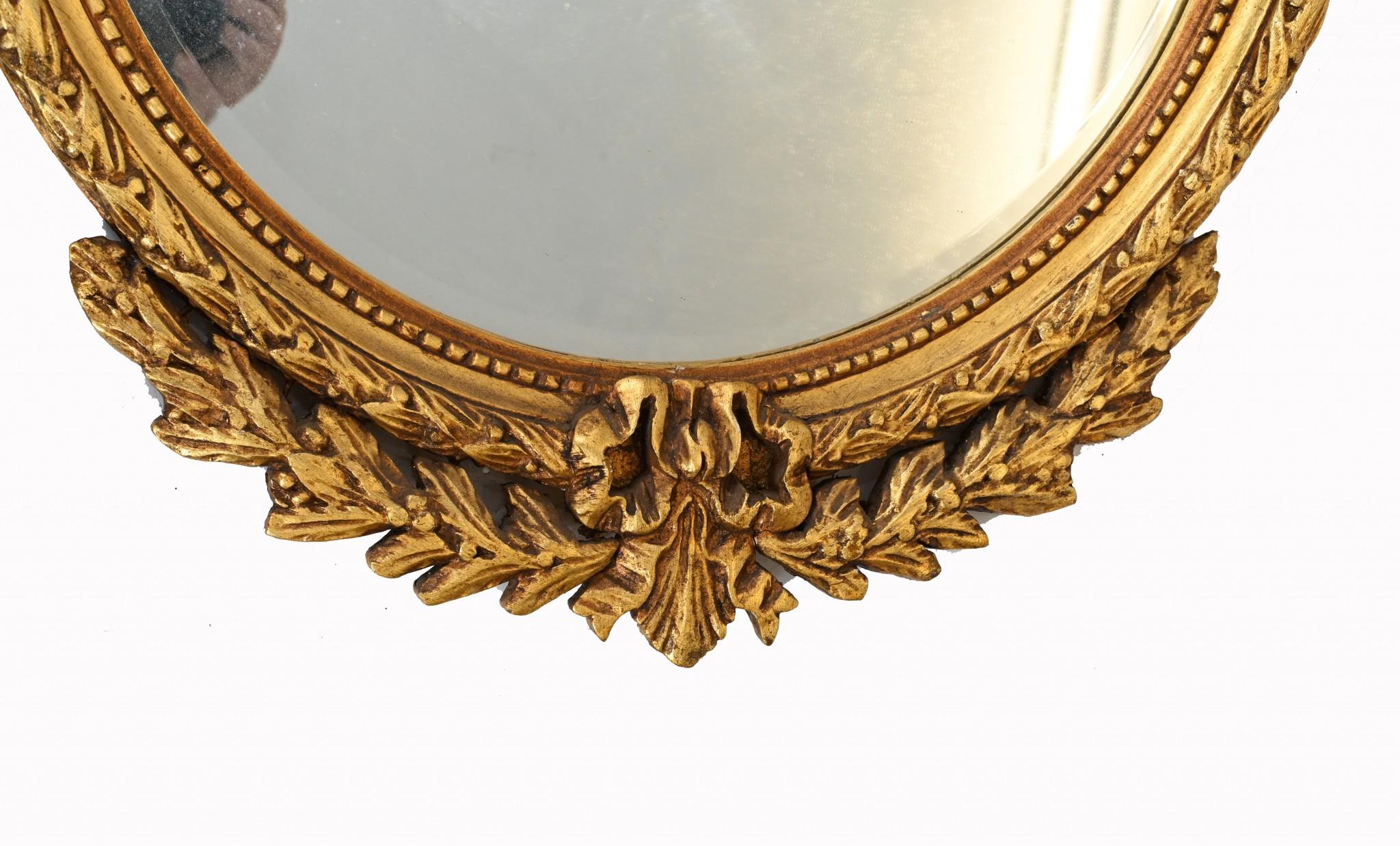 Pair Gilt Neo Classical Mirror Girandoles Eagle In Good Condition For Sale In Potters Bar, GB