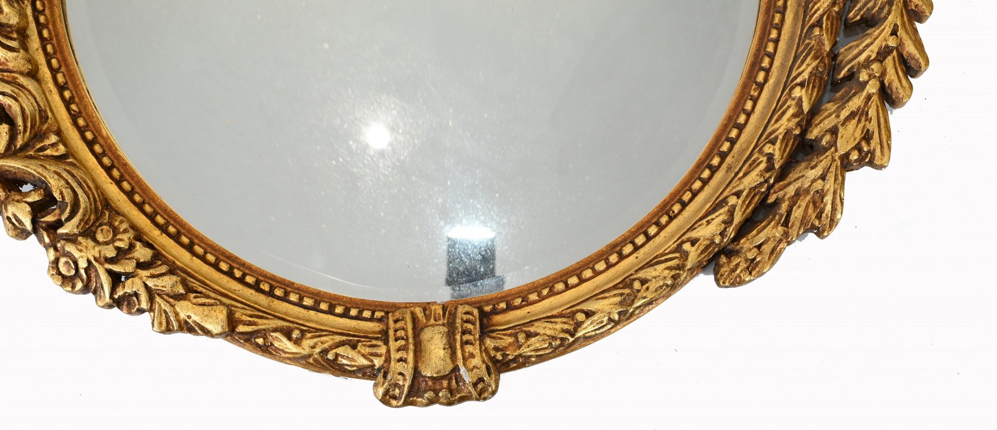 Late 19th Century Pair Gilt Neo Classical Mirror Girandoles Eagle For Sale
