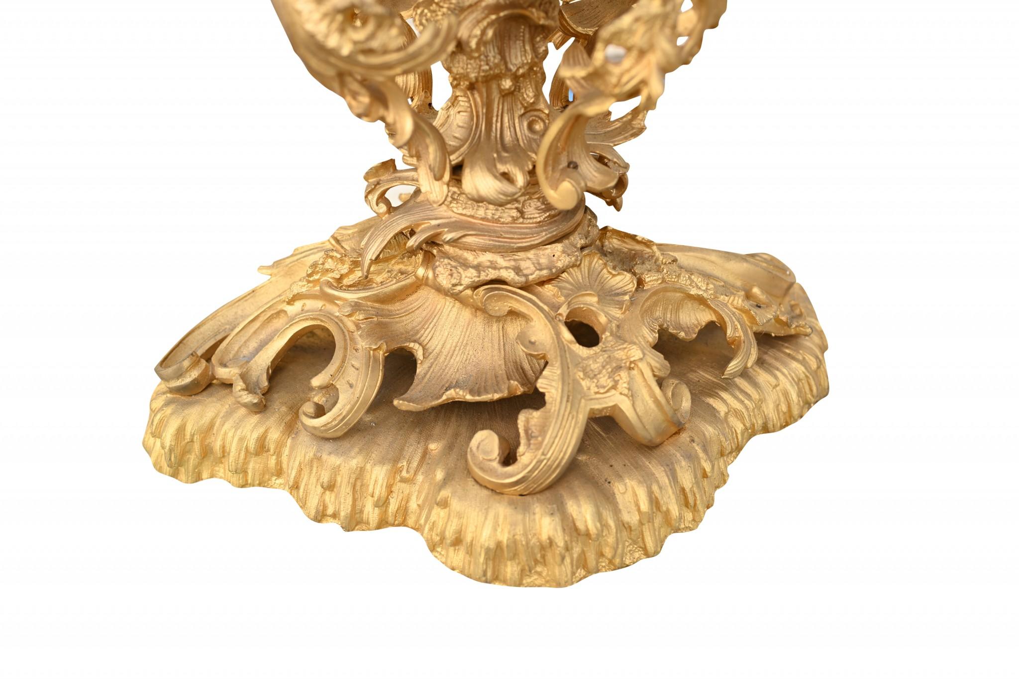 Late 20th Century Pair Gilt Rococo Urns French Gilt Tureens Louis Rocaille For Sale