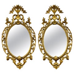 Pair Gilt Wood Wall or Console Mirrors