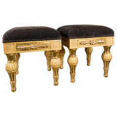 Pair Giltwood Footstools, by J. Robert Scott