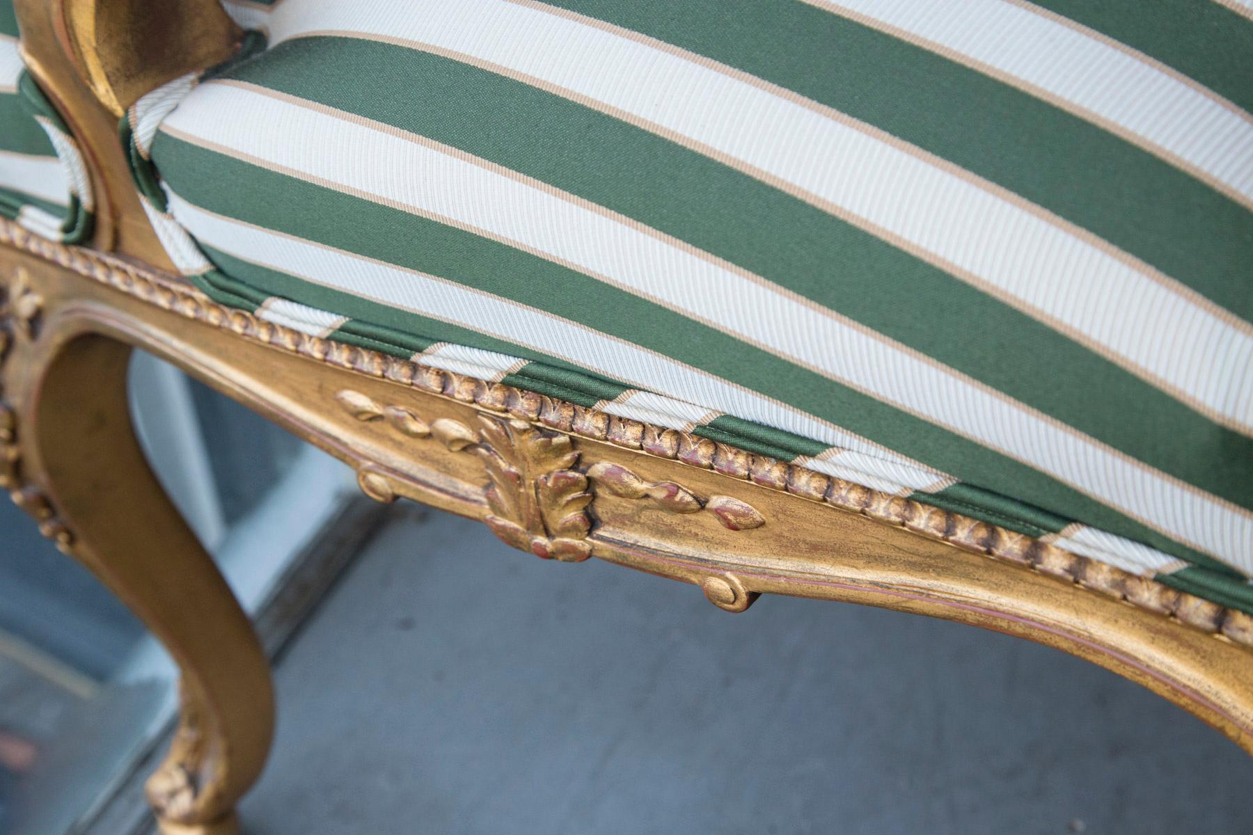 Pair of Giltwood Louis XV Style Fauteuils For Sale 1
