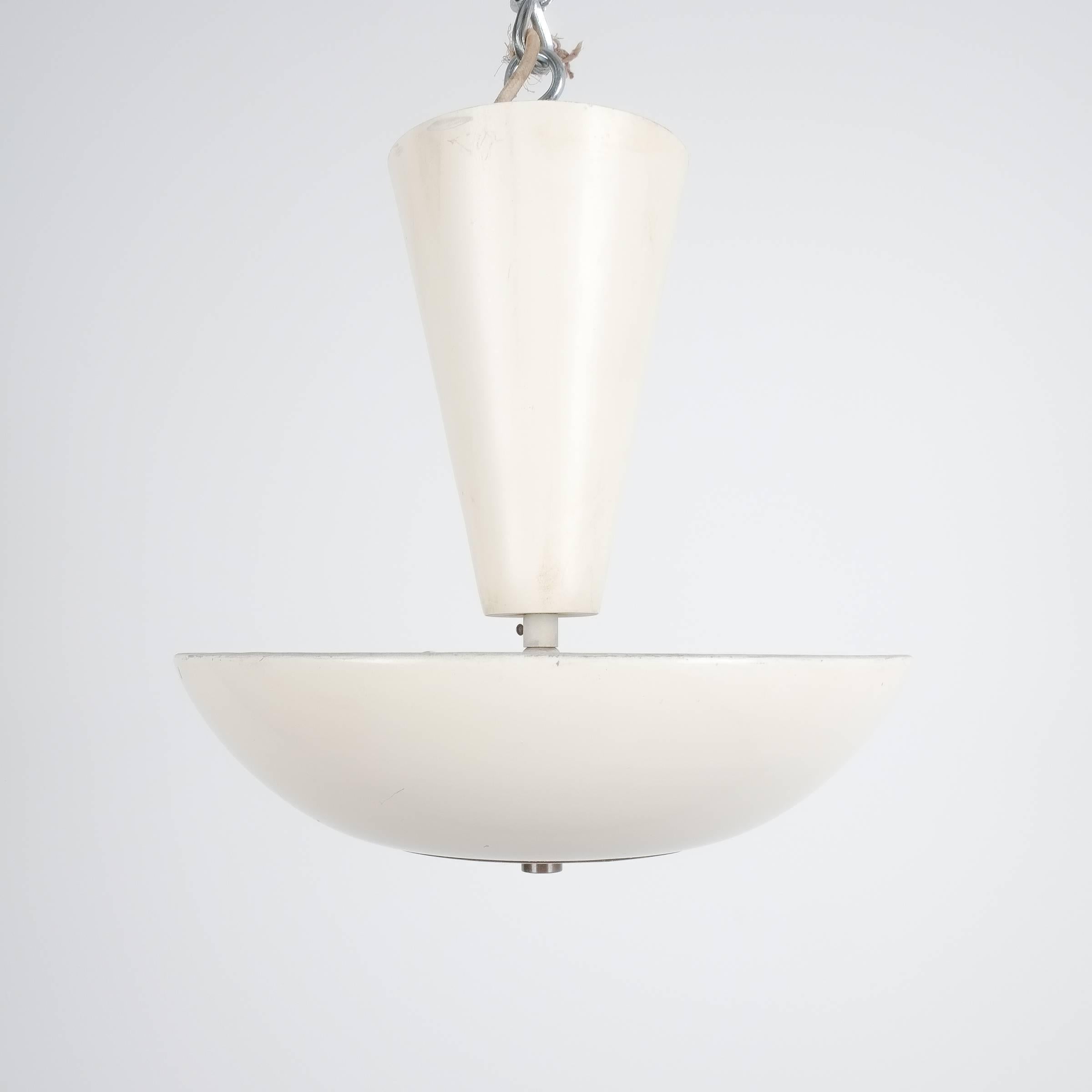 Gino Sarfatti Arteluce 3003 ceiling lamp or semi flush mounts, Italy, 1950. 

We have it currently on sale for 5k instead of $6900 per piece.

Two pieces available, priced and sold individually. Desirable white (egg-shell) painted aluminum light