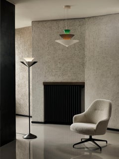 Pair Gio Floor Lamps in Marble & Stainless Steel by Luca Nichetto for &Tradition
