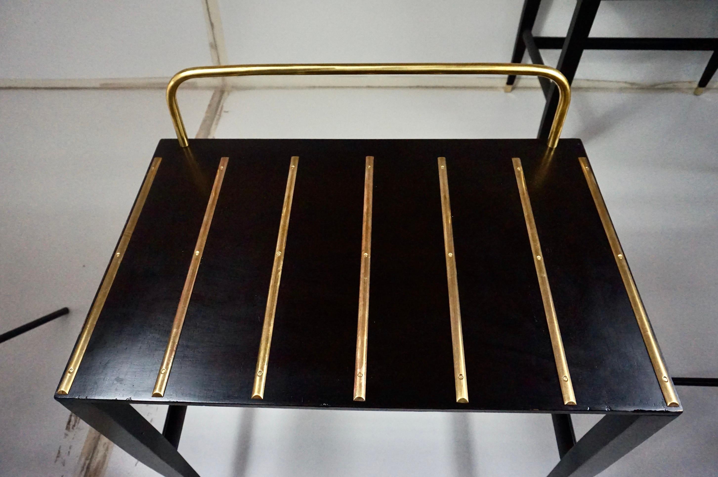 Paire de tables d'appoint laquées noires de Gio Ponti provenant de l'Hôtel Royal, Naples, 1955 en vente 3