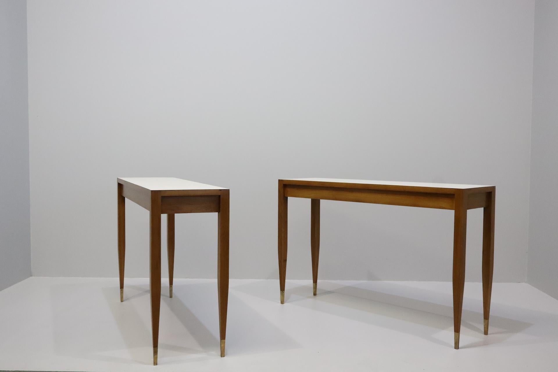 Mid-Century Modern Pair Gio Ponti Consoles for Giordano Chiesa Italy, 1964 For Sale