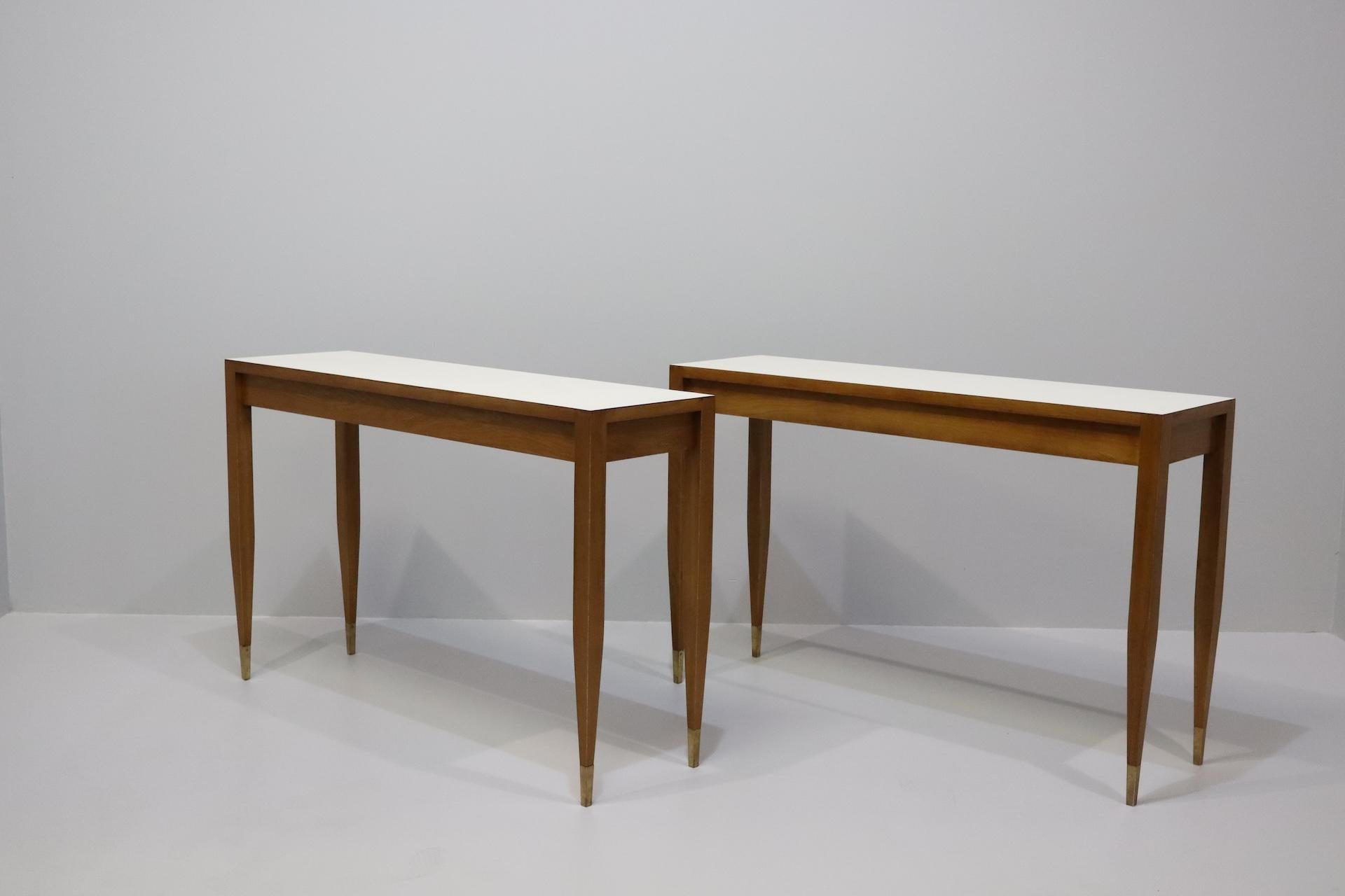 Pair Gio Ponti Consoles for Giordano Chiesa Italy, 1964 In Excellent Condition For Sale In Rovereta, SM