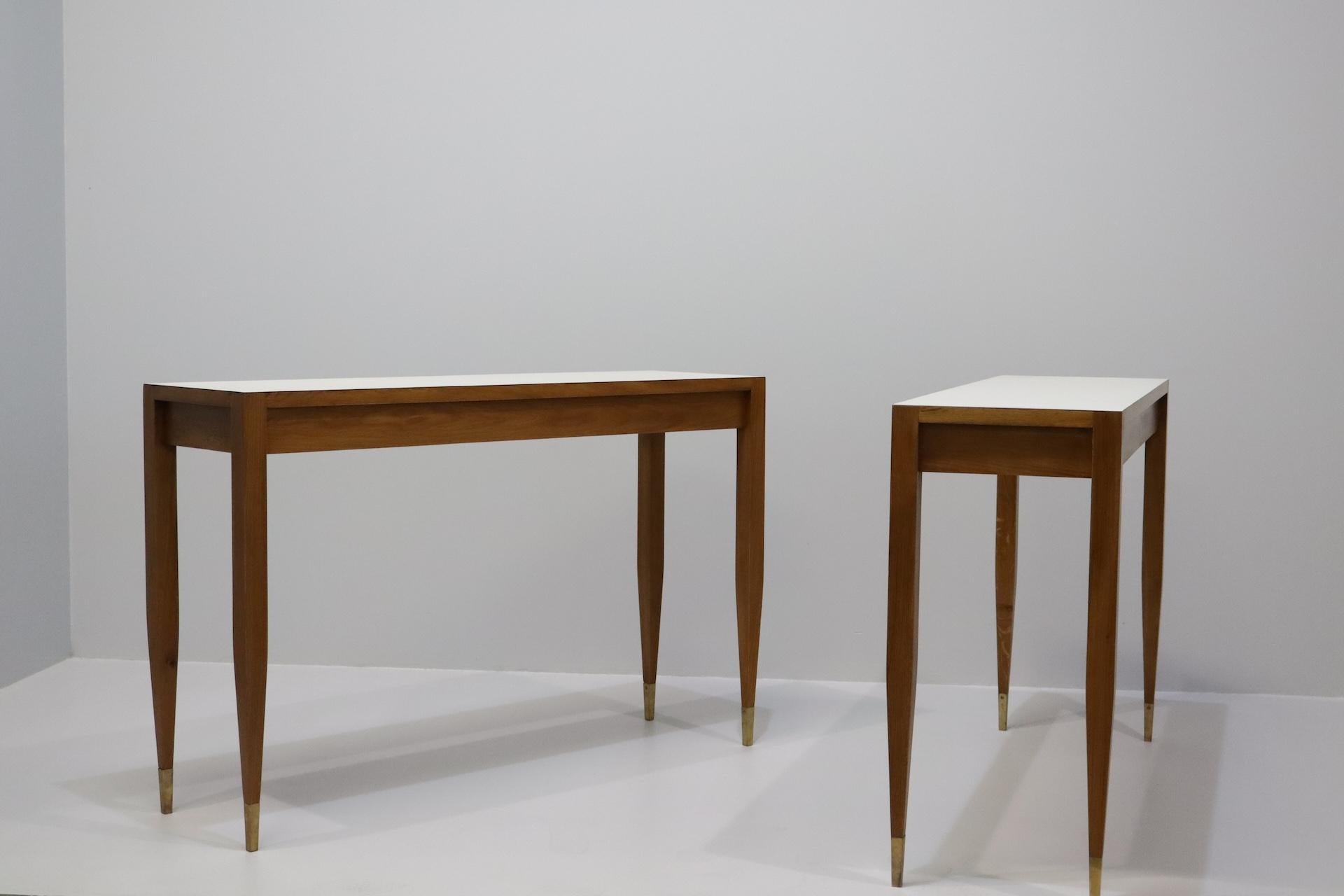Pair Gio Ponti Consoles for Giordano Chiesa Italy, 1964 For Sale 1