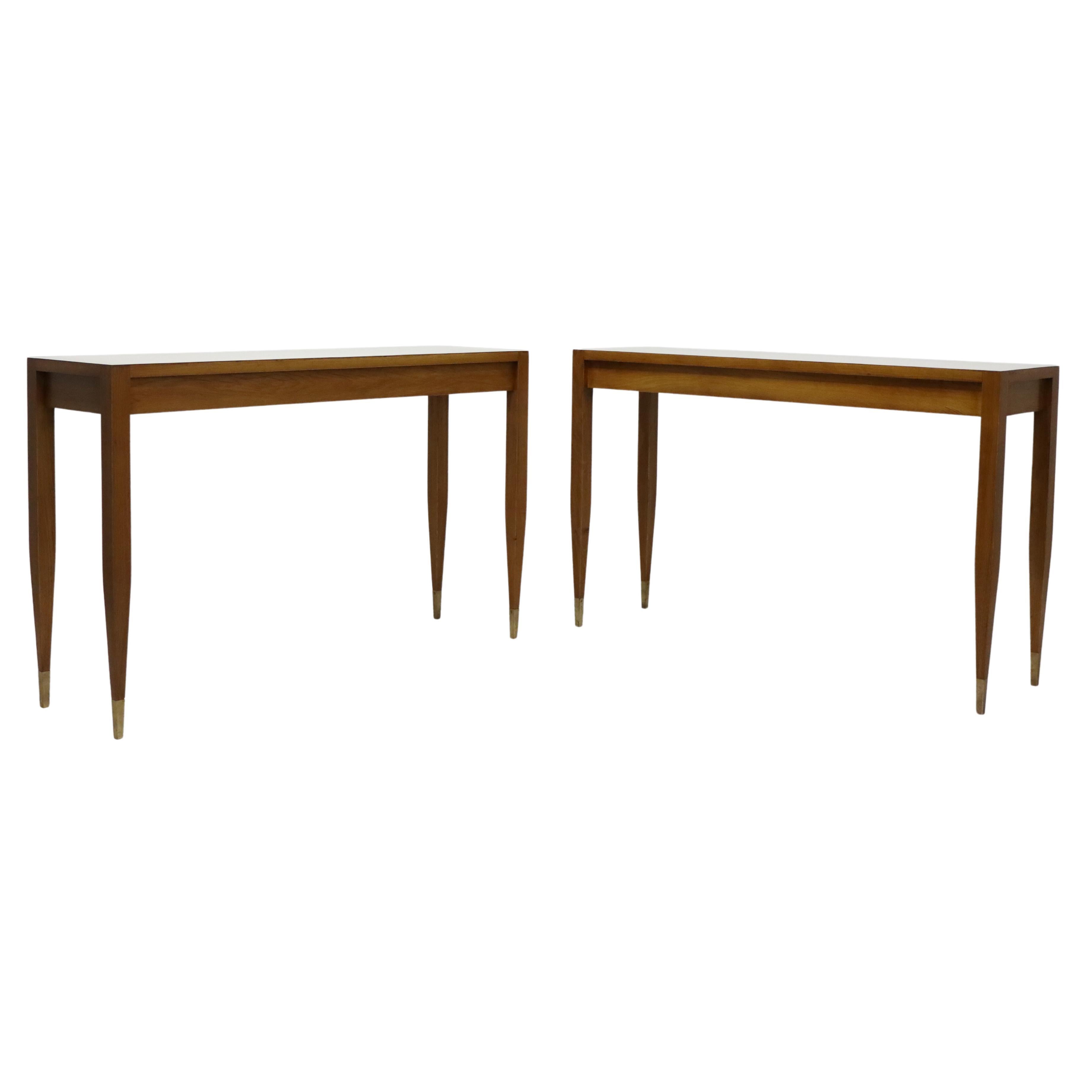 Pair Gio Ponti Consoles for Giordano Chiesa Italy, 1964 For Sale