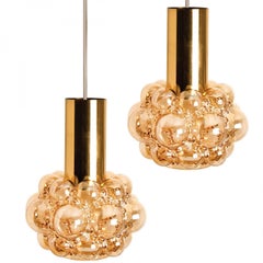 Pair Glass Pendants by Helena Tynell, 1960