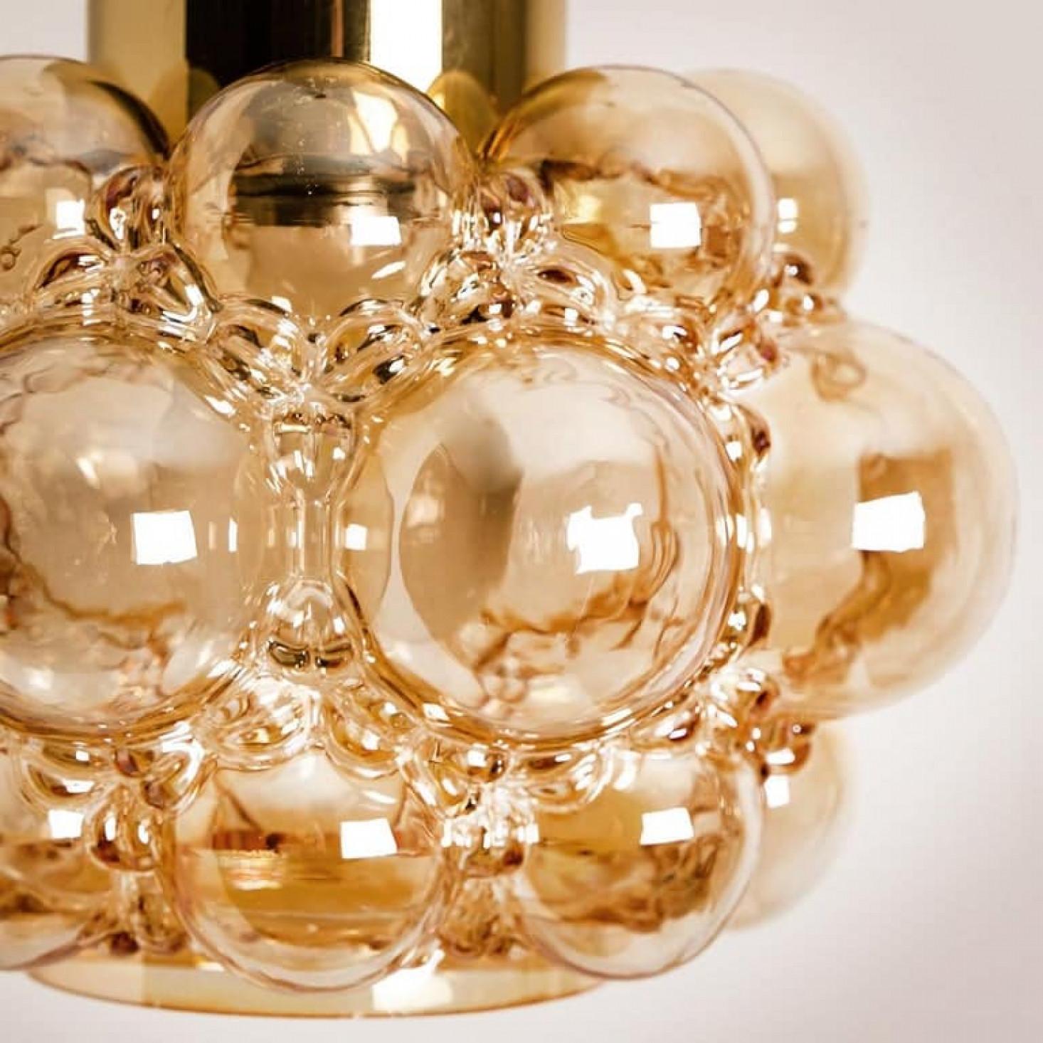 Tedesco Coppia di pendenti in vetro di Helena Tynell, 1960 in vendita