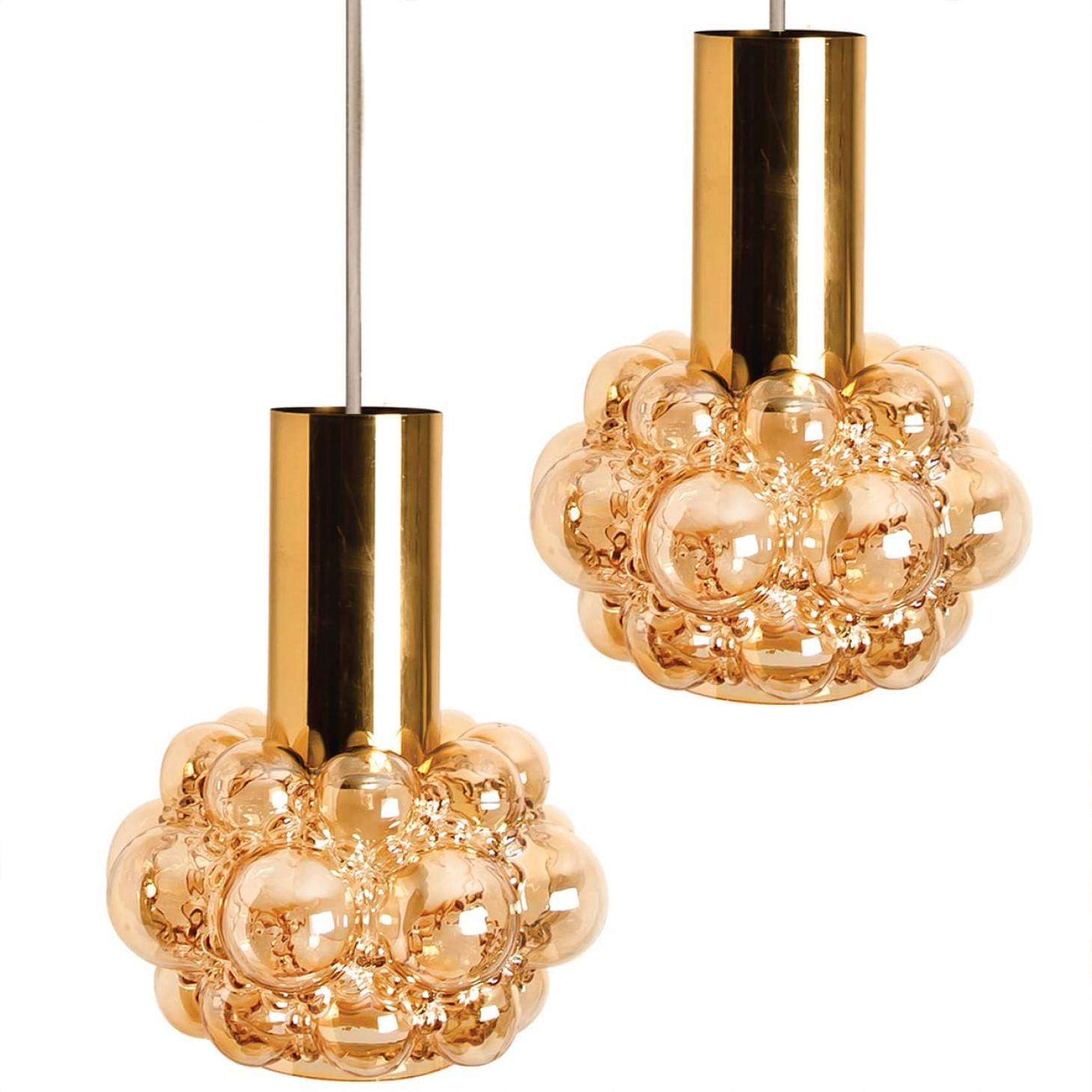 Coppia di pendenti in vetro di Helena Tynell, 1960 in vendita 1