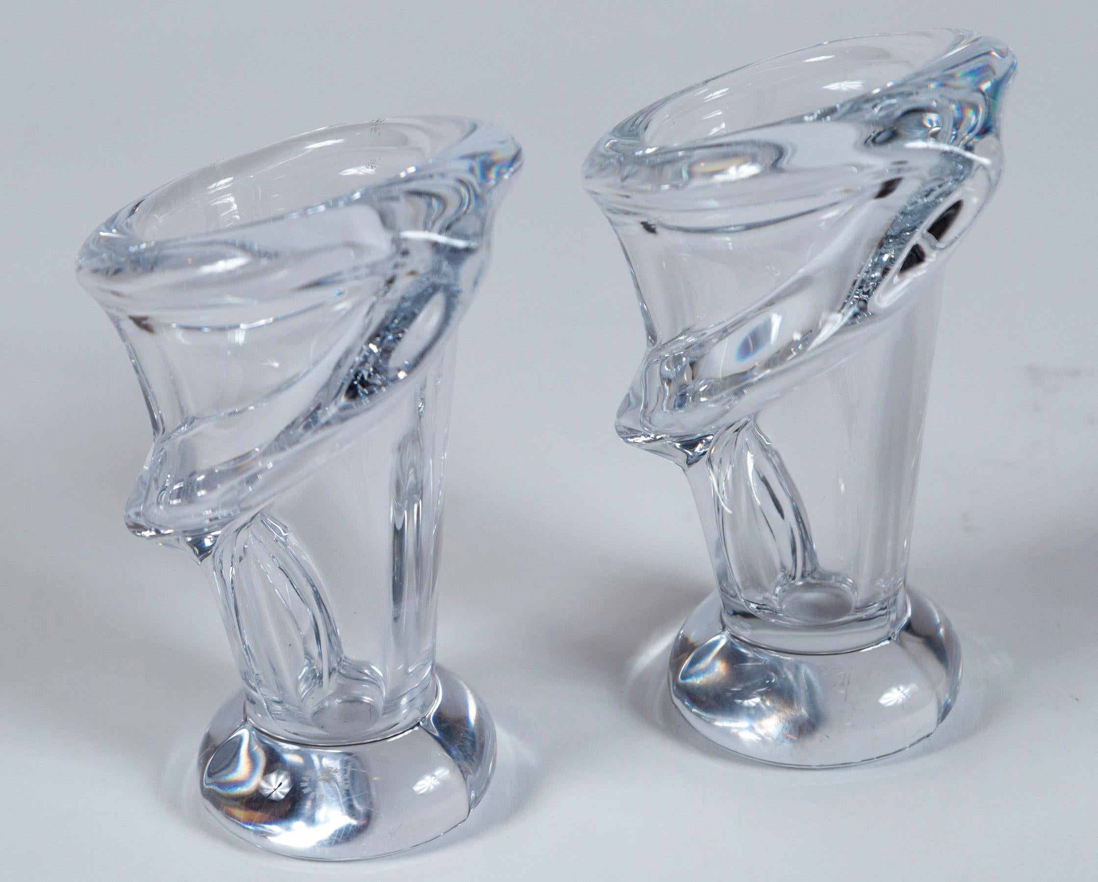 Pair Glass Vases, Art Vannes, France, 1950's For Sale 1
