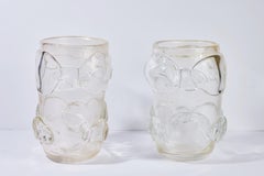 Pair Gold Flecked Murano Glass Vases