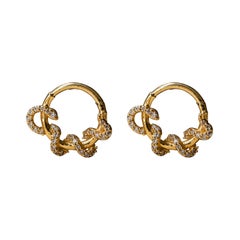 Pair Gold Septum Jewelry, 14k Gold Nose Ring, Daith Piercing, Septum Snake Ring