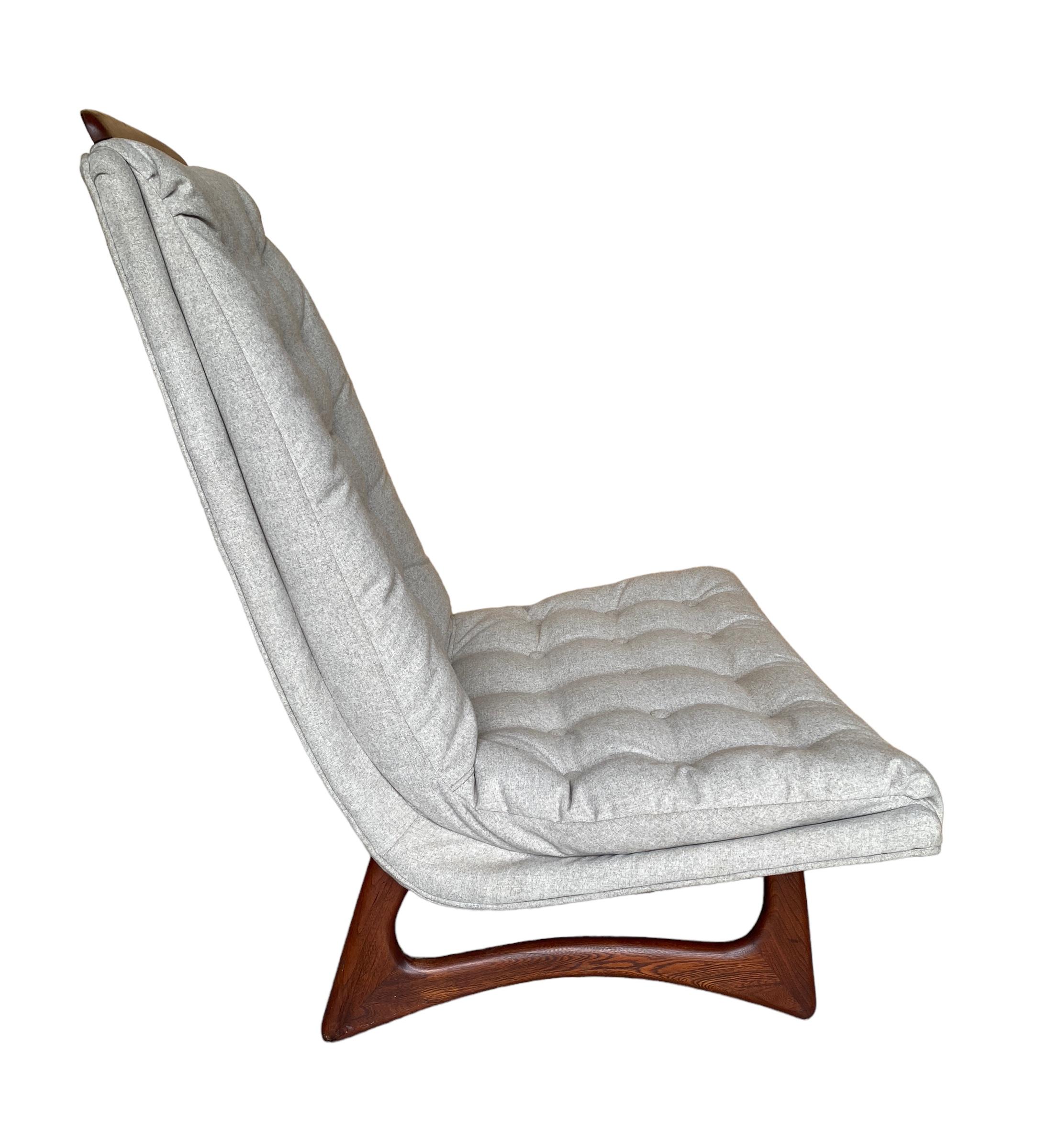 Pair Gondola Club/ Lounge Chairs, Attrib. Adrian Pearsall for Craft Associates For Sale 11