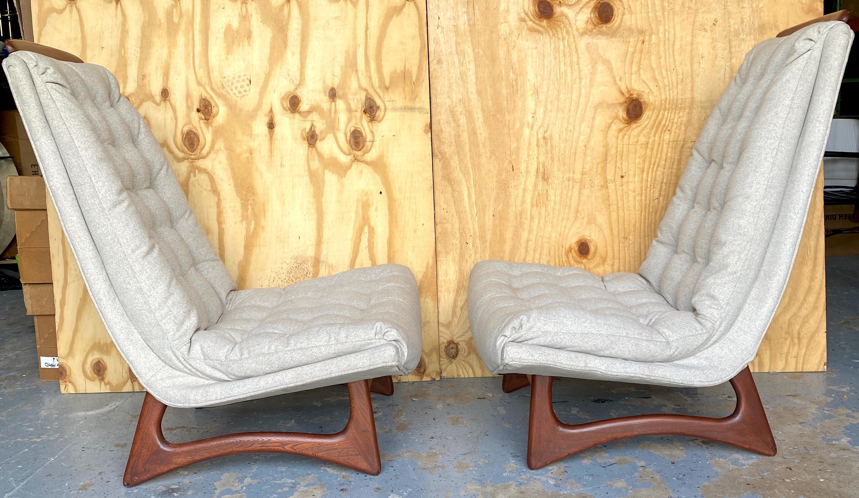 Paar Gondola Club/ Lounge Chairs, Attrib. Adrian Pearsall für Craft Associates im Angebot 1
