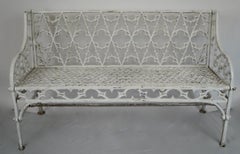 Pair of Gothic Style Cast Iron Garden Benches