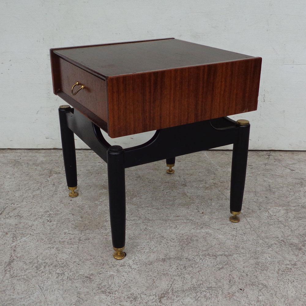 Mid-Century Modern Pair of GPlan Tola Librezza Mahogany Nightstands by Donald Gomme