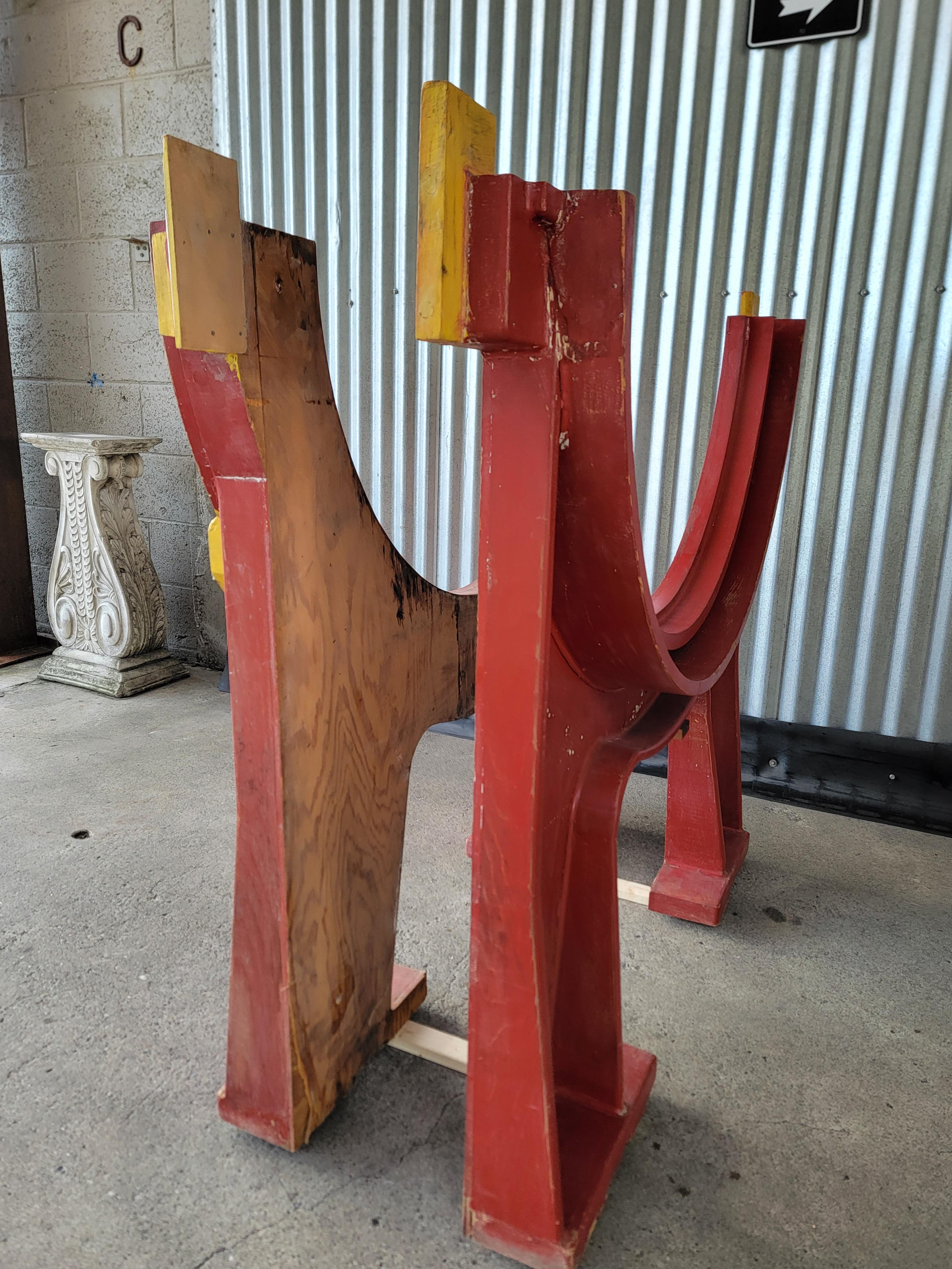 20th Century Architectural Grand-Scale Wooden Foundry Molds - 2 Pieces For Sale