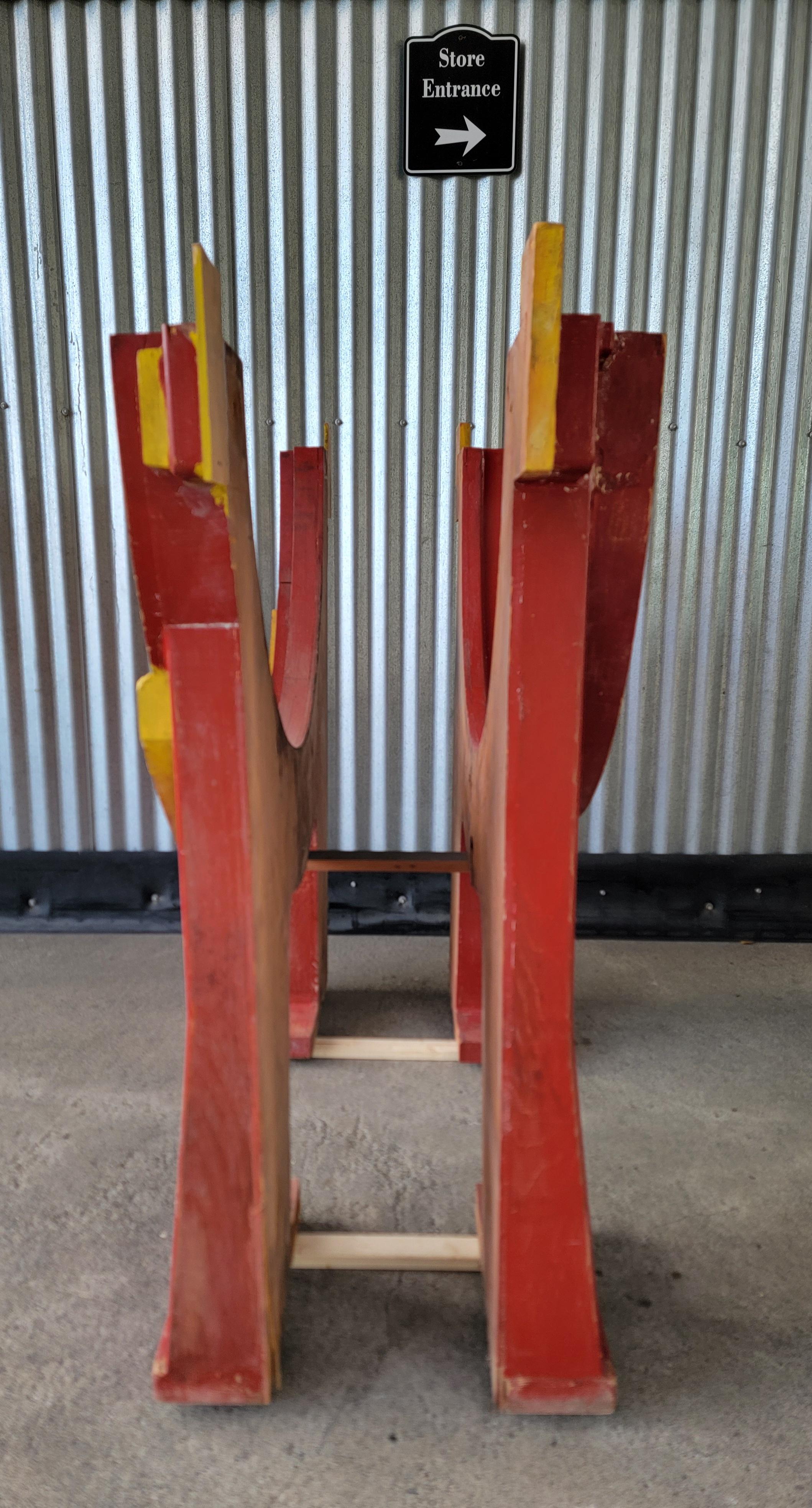 Architectural Grand-Scale Wooden Foundry Molds - 2 Pieces For Sale 1