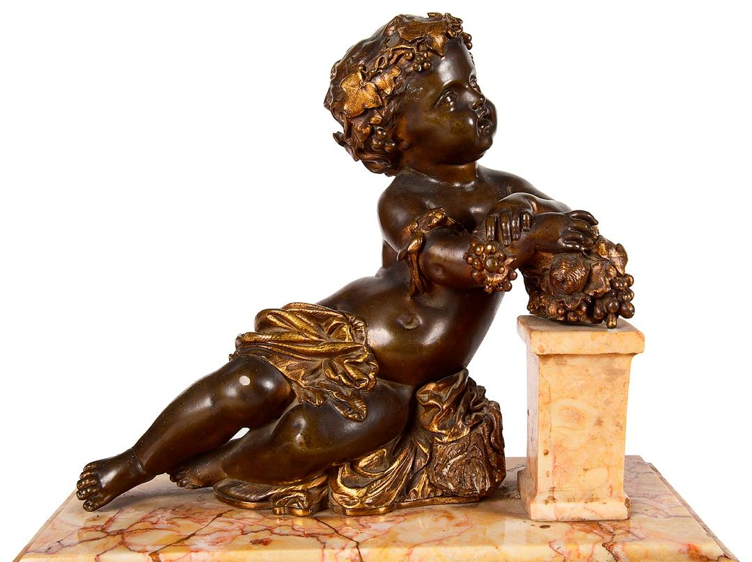 French Pair Grand Tour Bacchus Influence Putti, 19th Century