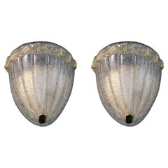 Pair Graniglia Shield Sconces by Vistosi