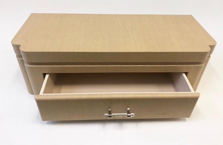 Pair of Grasscloth Floating Nightstands by Steve Chase at 1stDibs