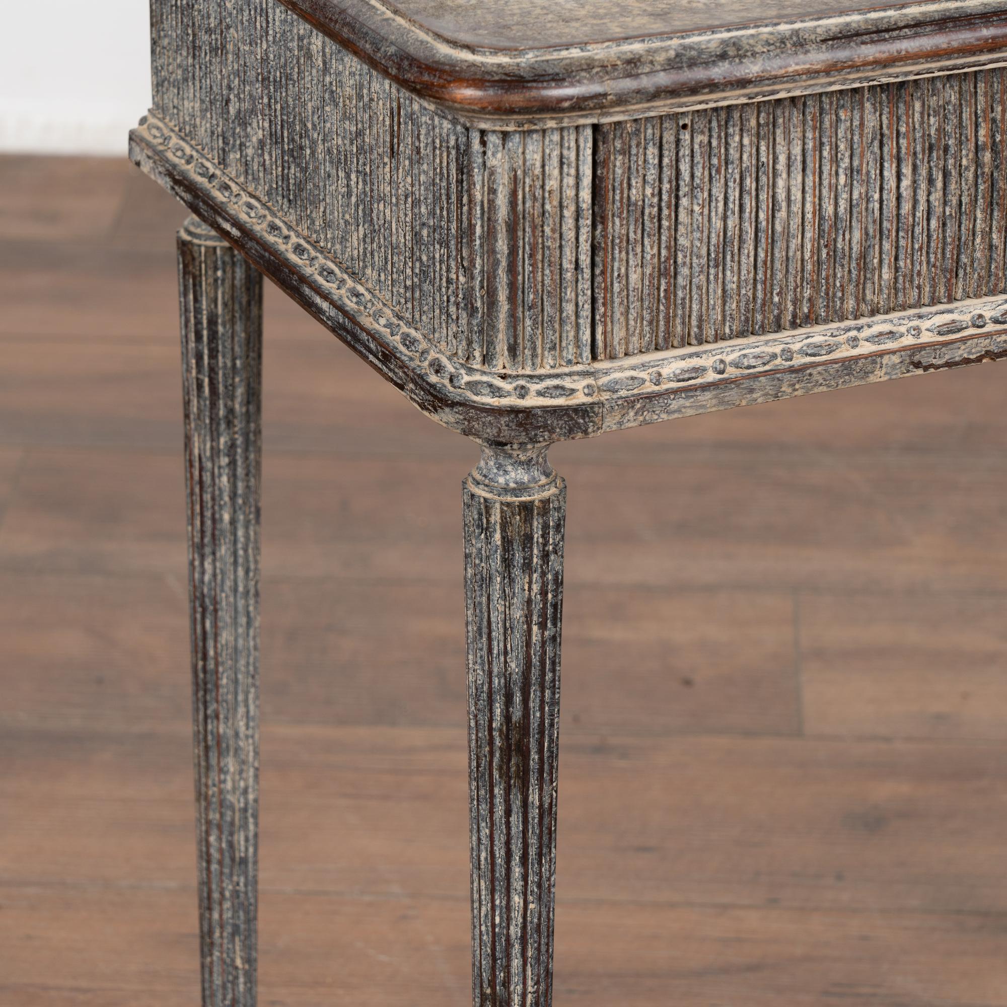 Pair, Gray Painted Side Tables, Sweden circa 1940-60 1