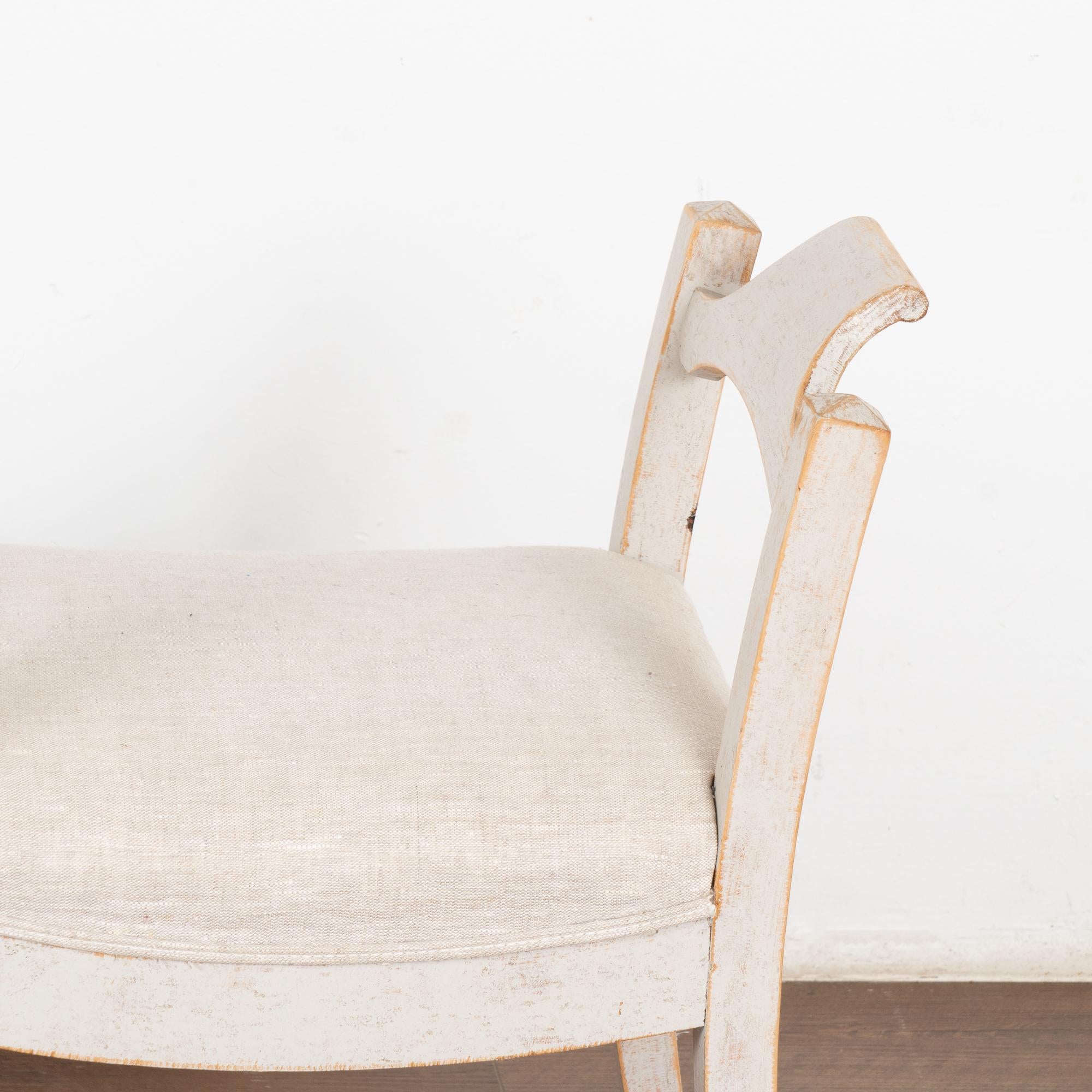 Pair, Gray Swedish Gustavian Tabouret Stools, circa 1890 3