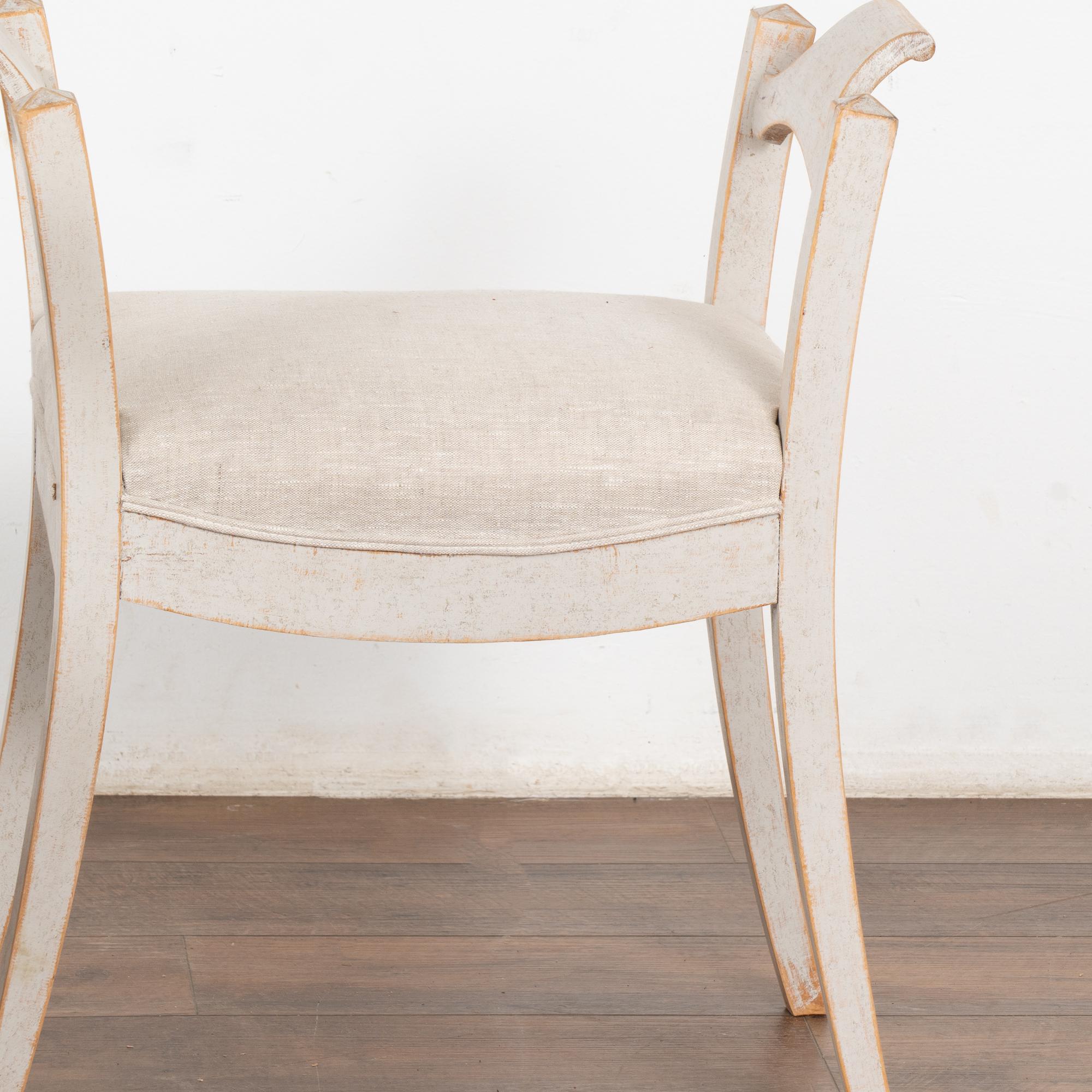 Pair, Gray Swedish Tabouret Stools, circa 1890 1