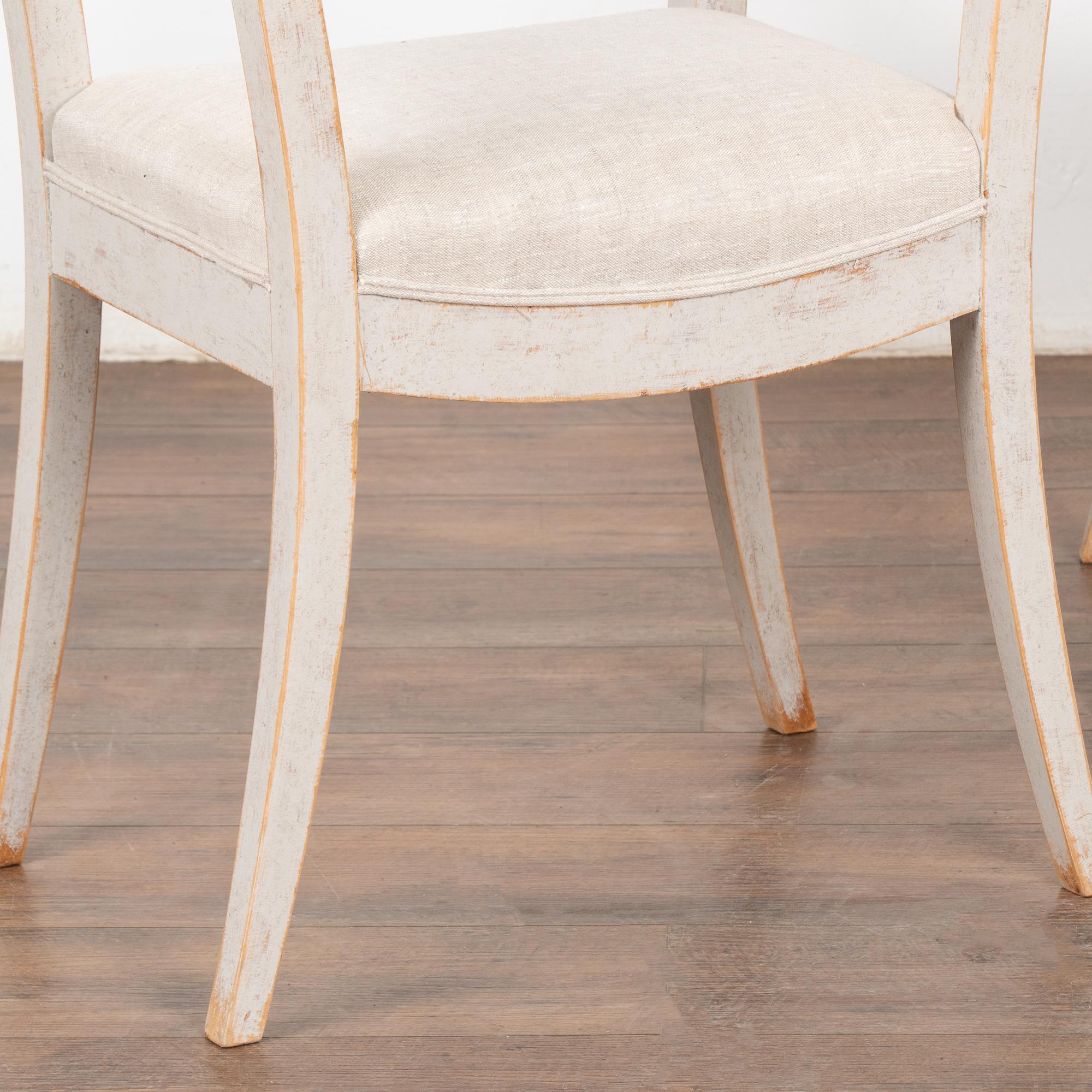 Pair, Gray Swedish Tabouret Stools, circa 1890 2