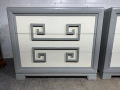 Pair Greek Key Mandarin Chest Designed by Kittinger, 1940's Modernist