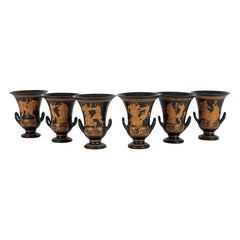 Pair Greek Terra Cotta Kalyx-Kraters
