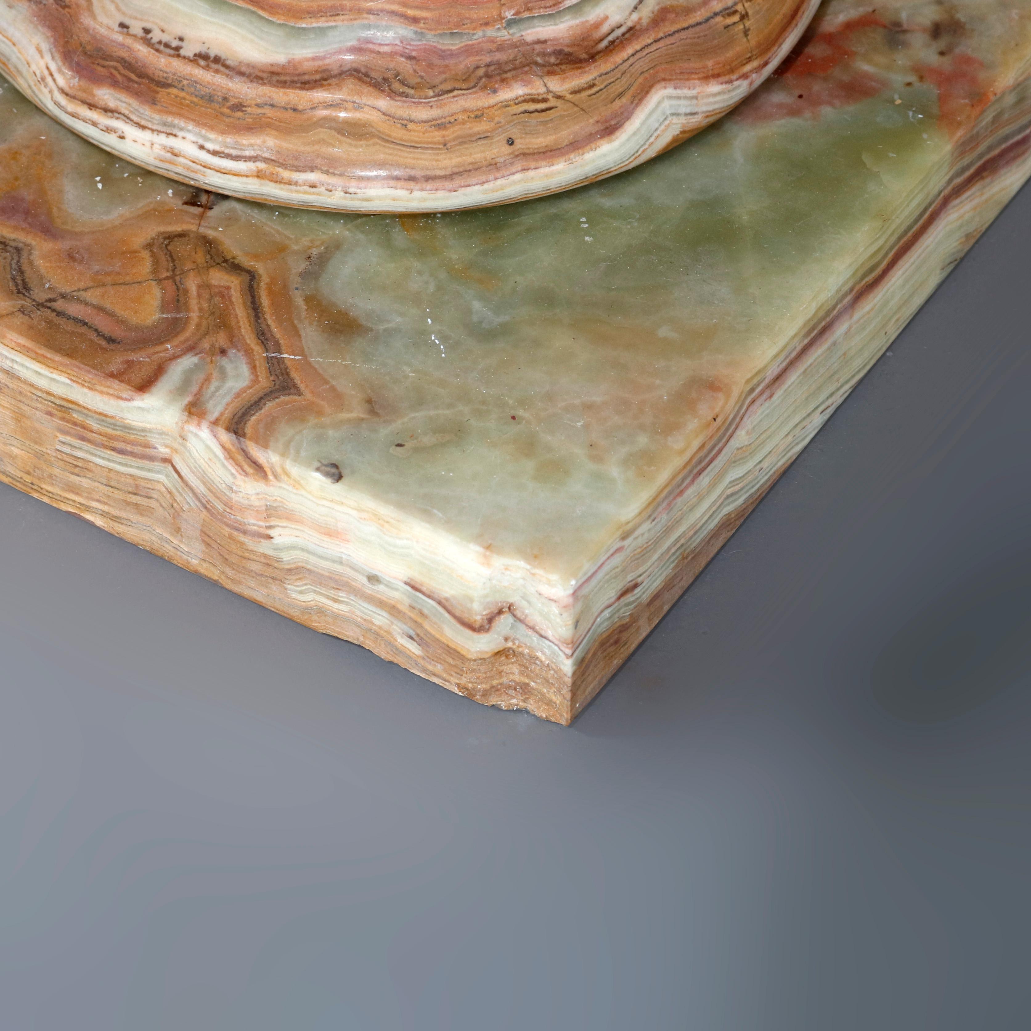 20th Century Pair Green Onyx Classical Doric Greek Column Sculpture Display Pedestals, 20th C