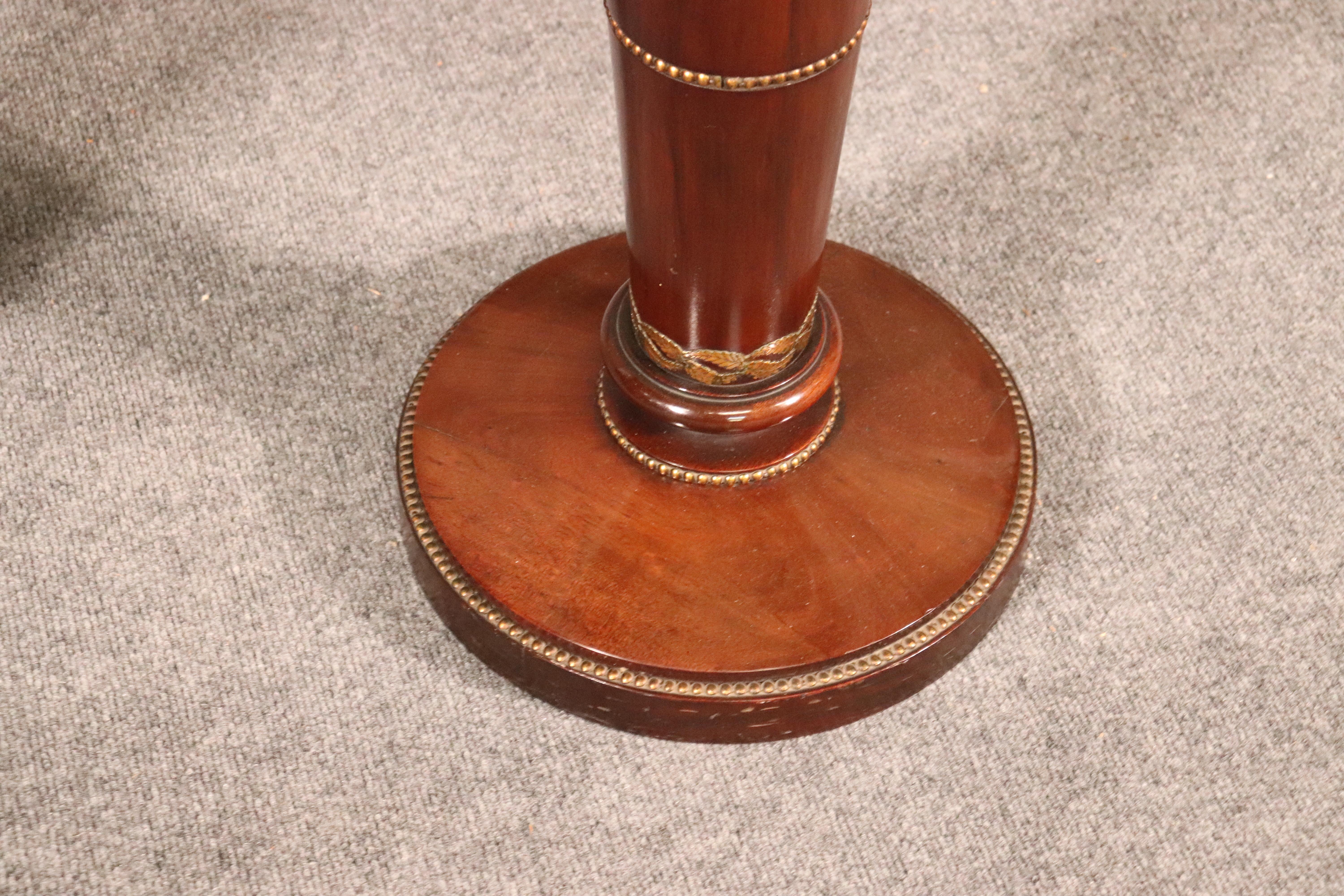 American Pair of Grosfeld House Attributed Mahogany and Bronze Mounted Side End Tables